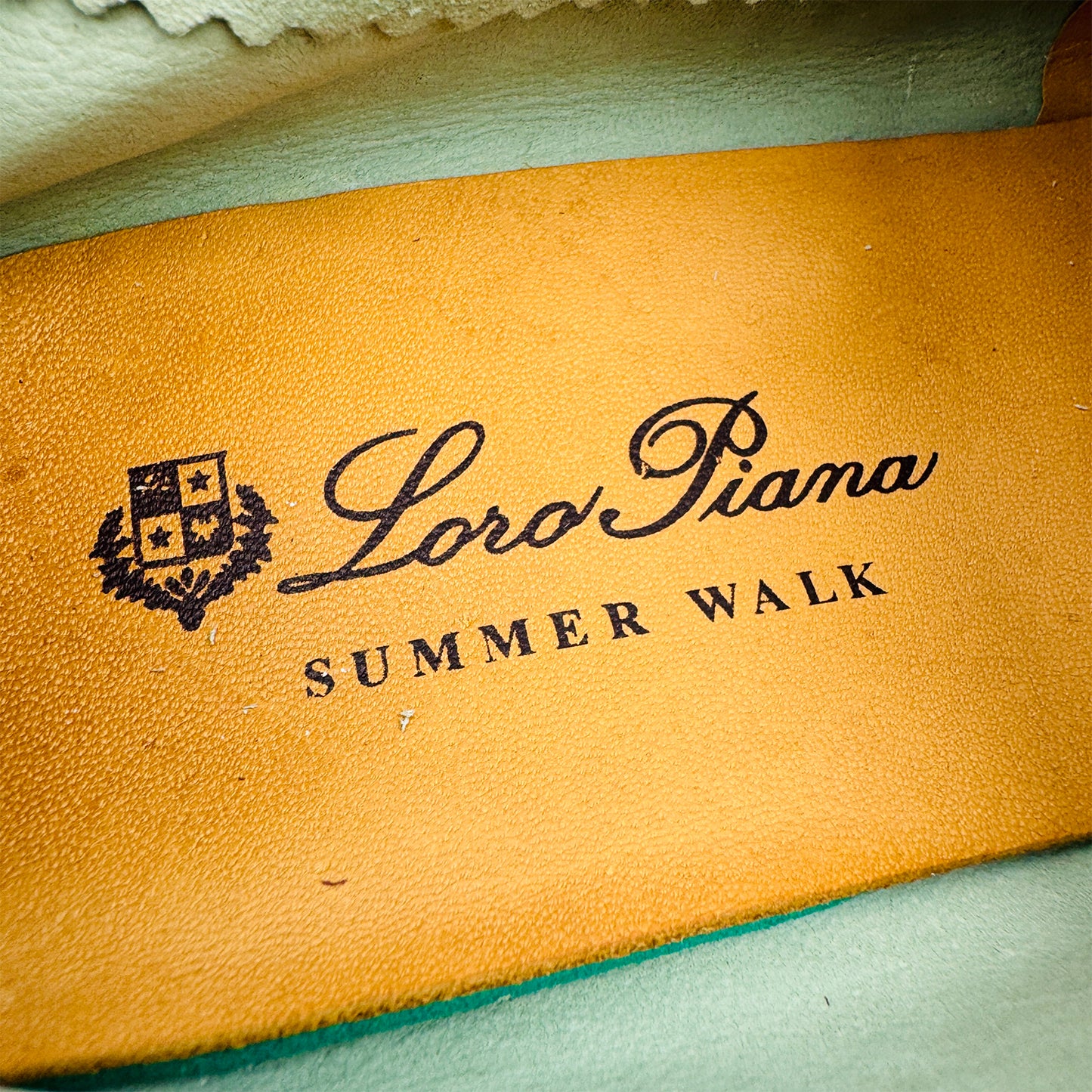 Loro Piana Summer Walk Light Green Loafers (Size 40/40.5) - J 56000