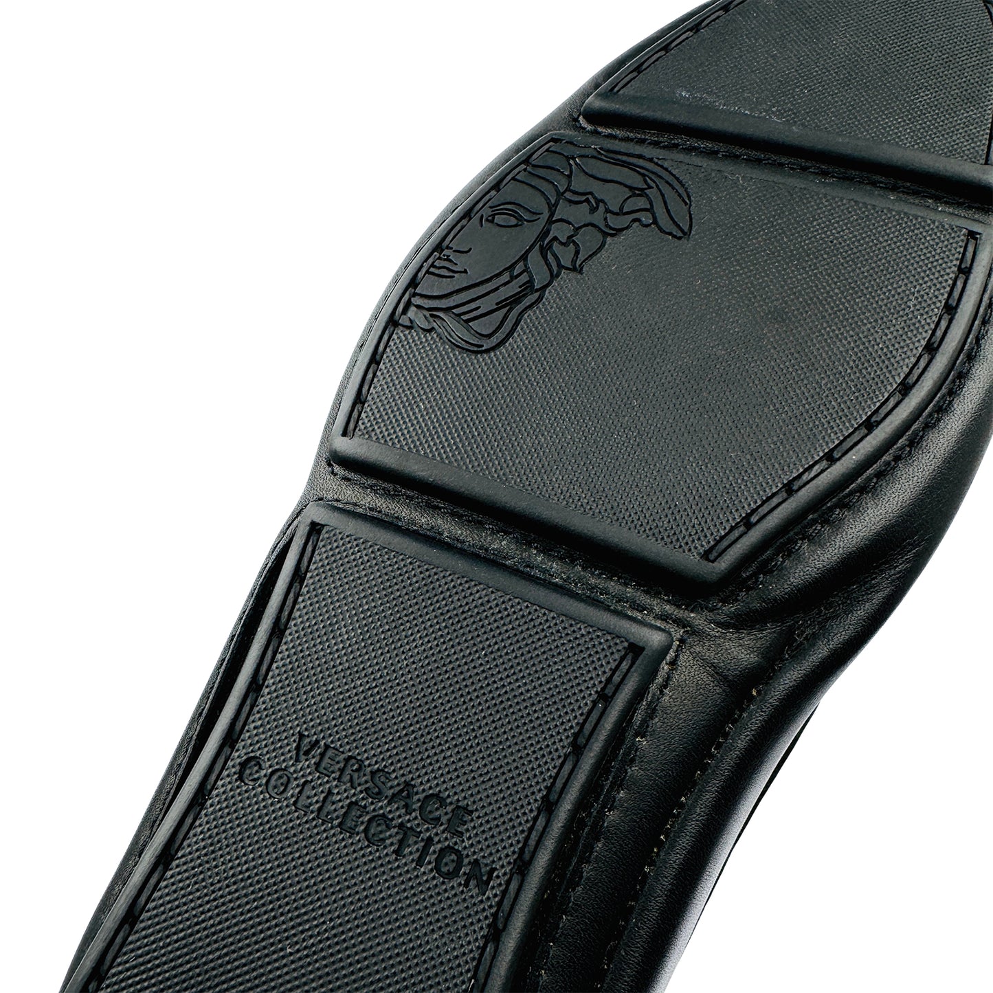 Versace Collection Men's Black Leather Loafers (Size 42/42.5)