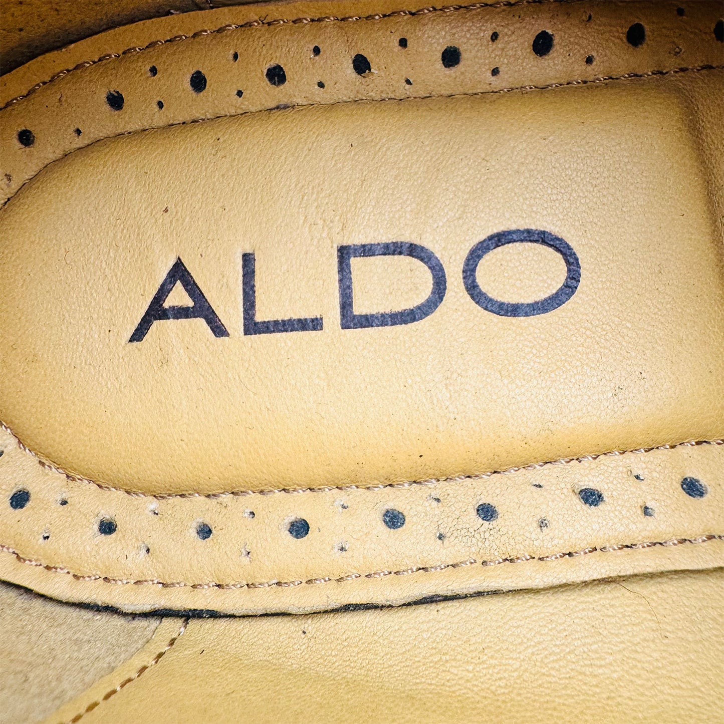 Aldo Men's Ozzano Brown Leather Dress Shoes (Size 42/42.5)