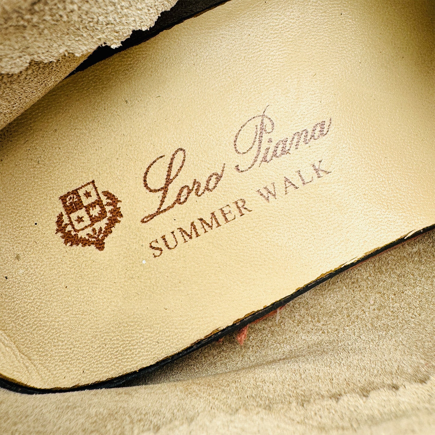 Loro Piana Summer Walk Beige Loafers (Size 41/41.5) - K 53076