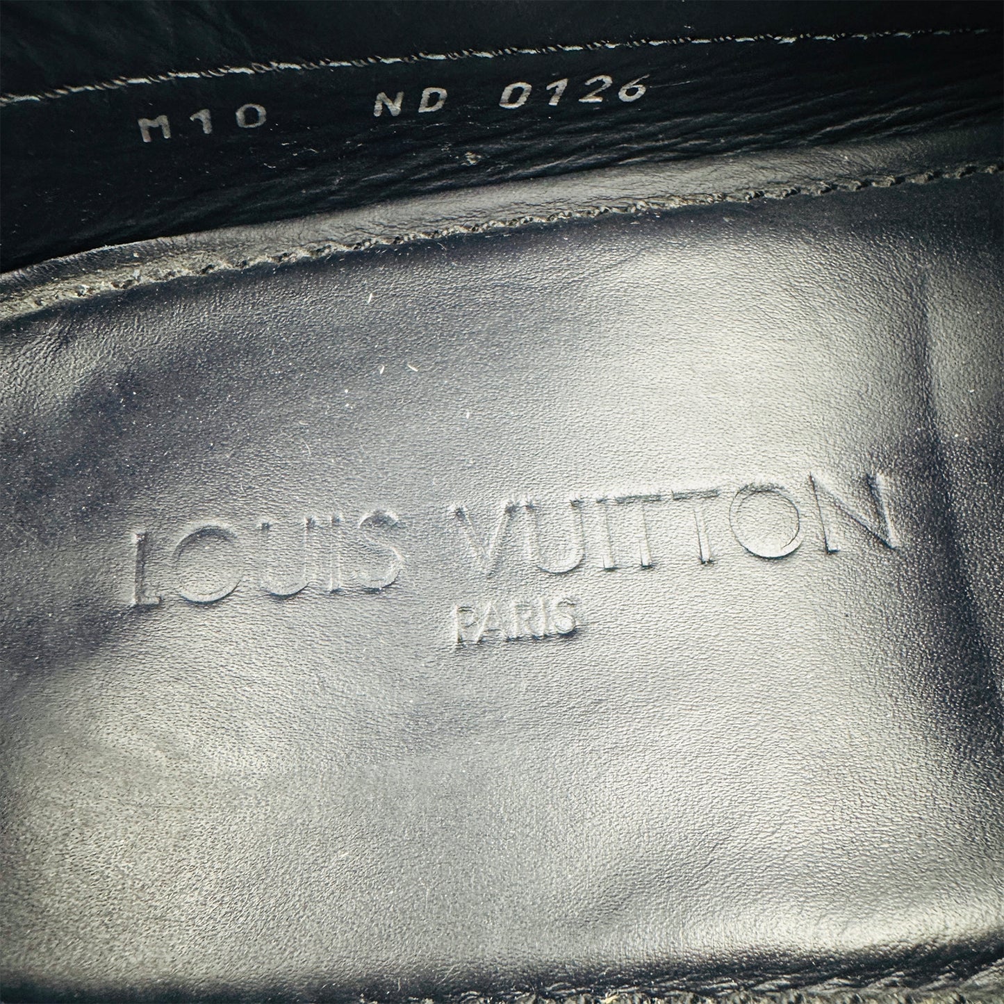 Louis Vuitton Arizona 'Marine Blue' Taiga Leather Loafers (Size 44)