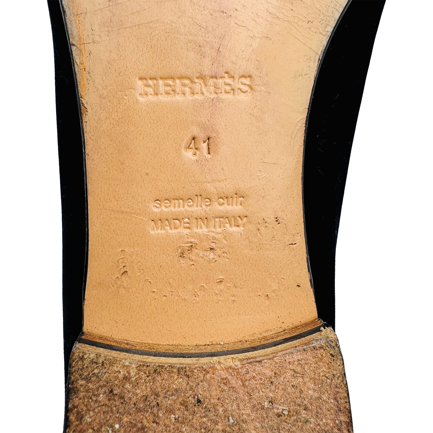 Hermes Men's Permabrass Plated 'H' Detail Loafers (Size 40.5/41)