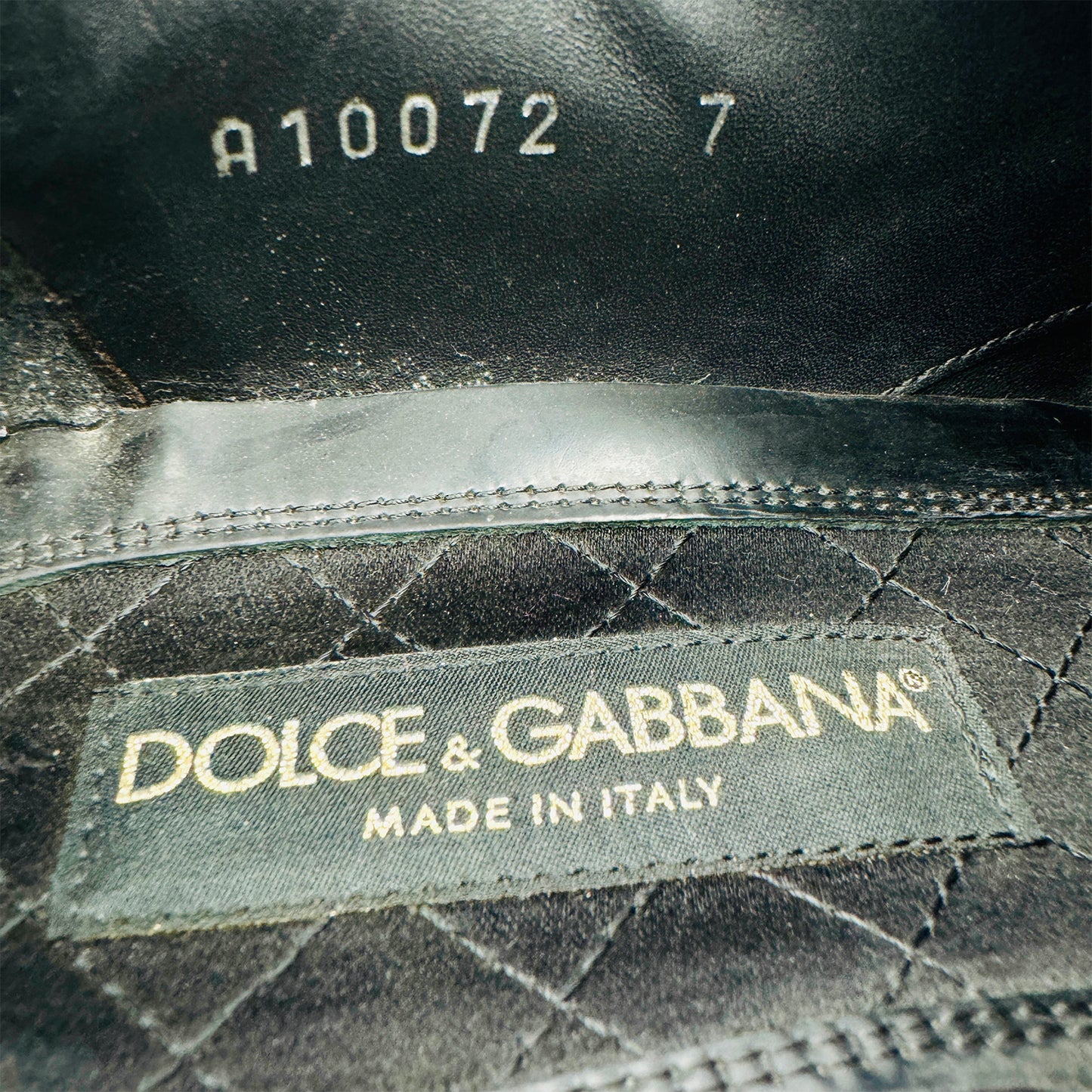 Inside Sole Brand, Made Embossing Size printing image of Dolce & Gabbana Calfskin Derby shoes (Size 41.5/42) - A10703A120380999