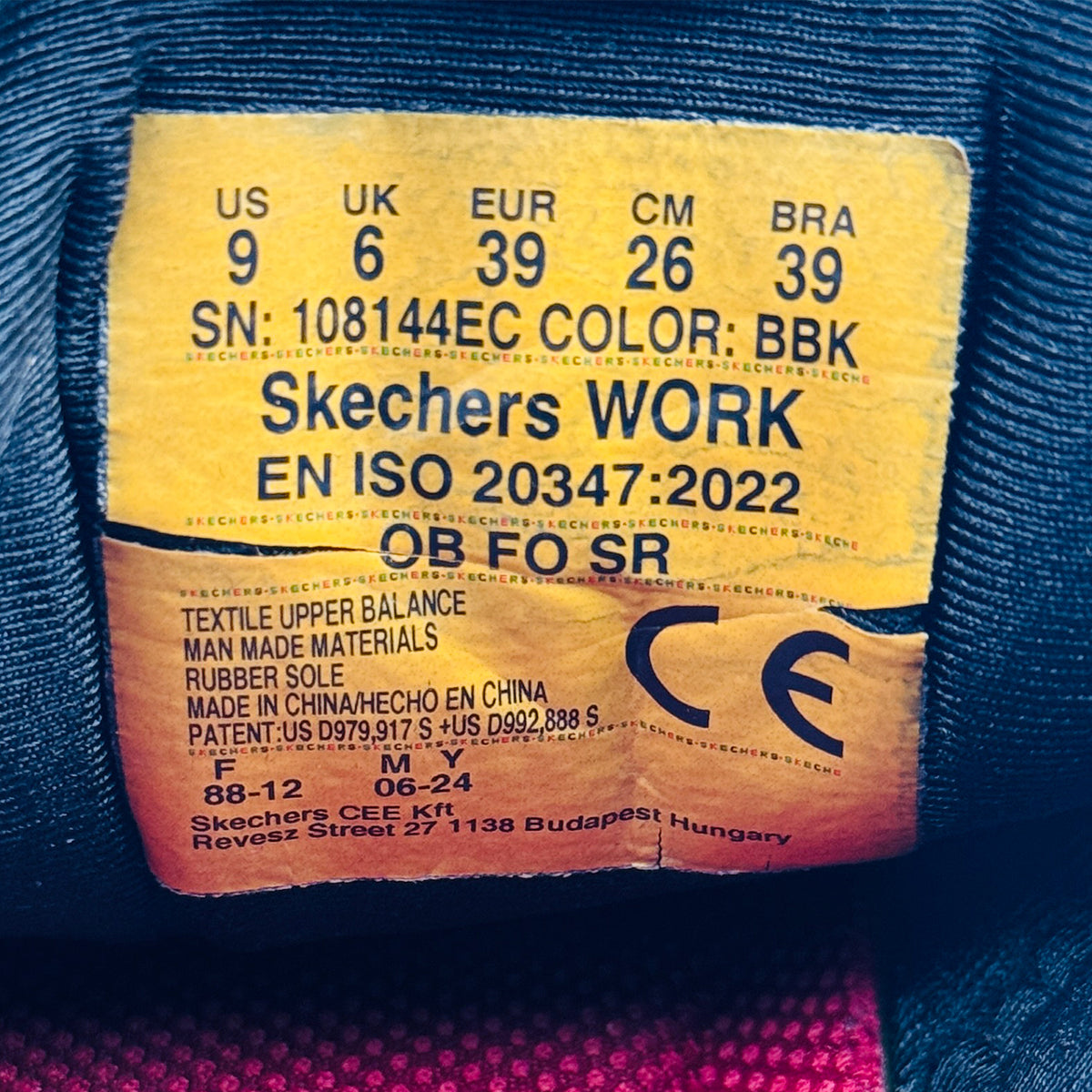 Skechers Slip-ins Work: Summits SR - Enslee Shoes (Size 39) - 108144EC BBK