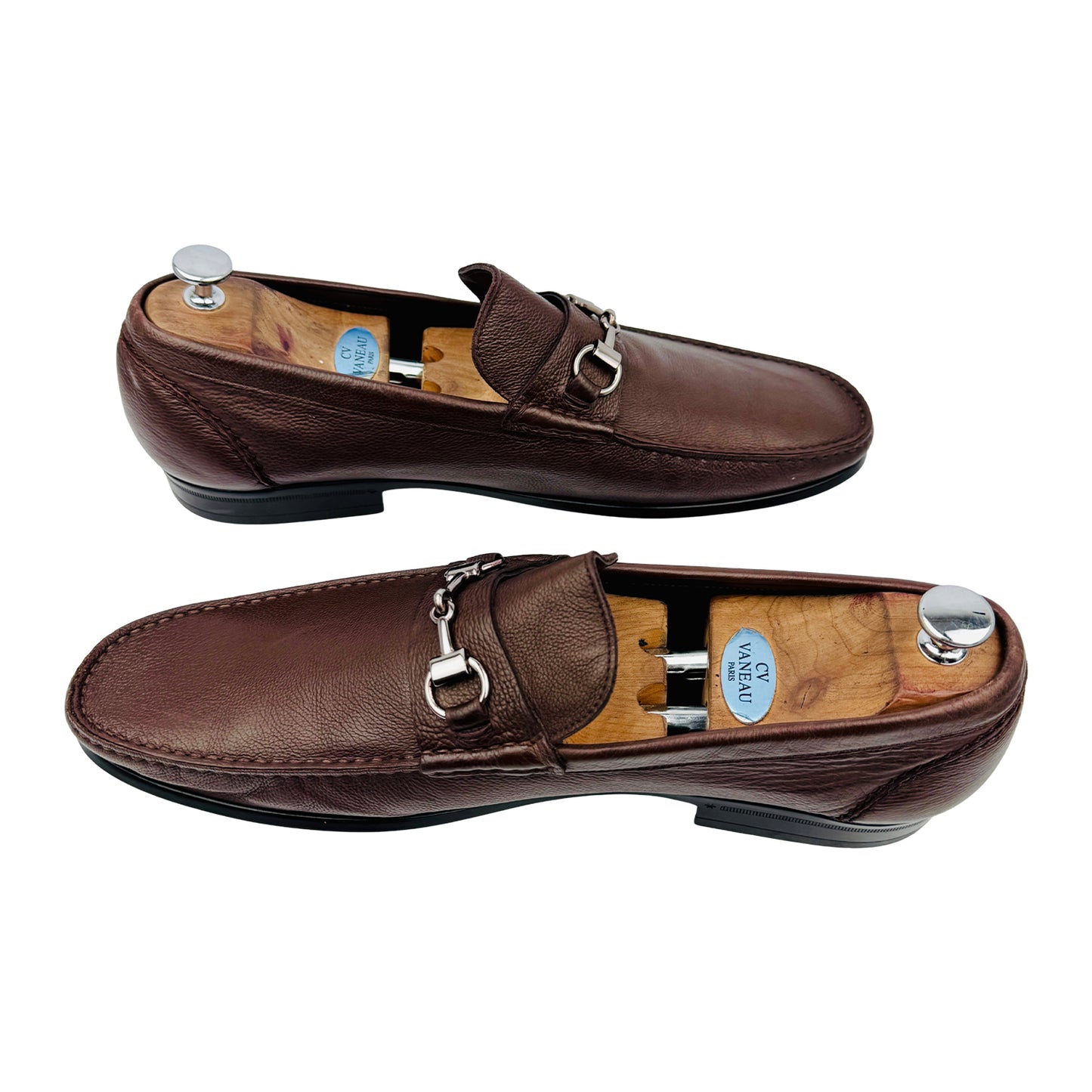 Monte Rosso Chocolate Leather Horsebit Loafers (Size 46.5/47)