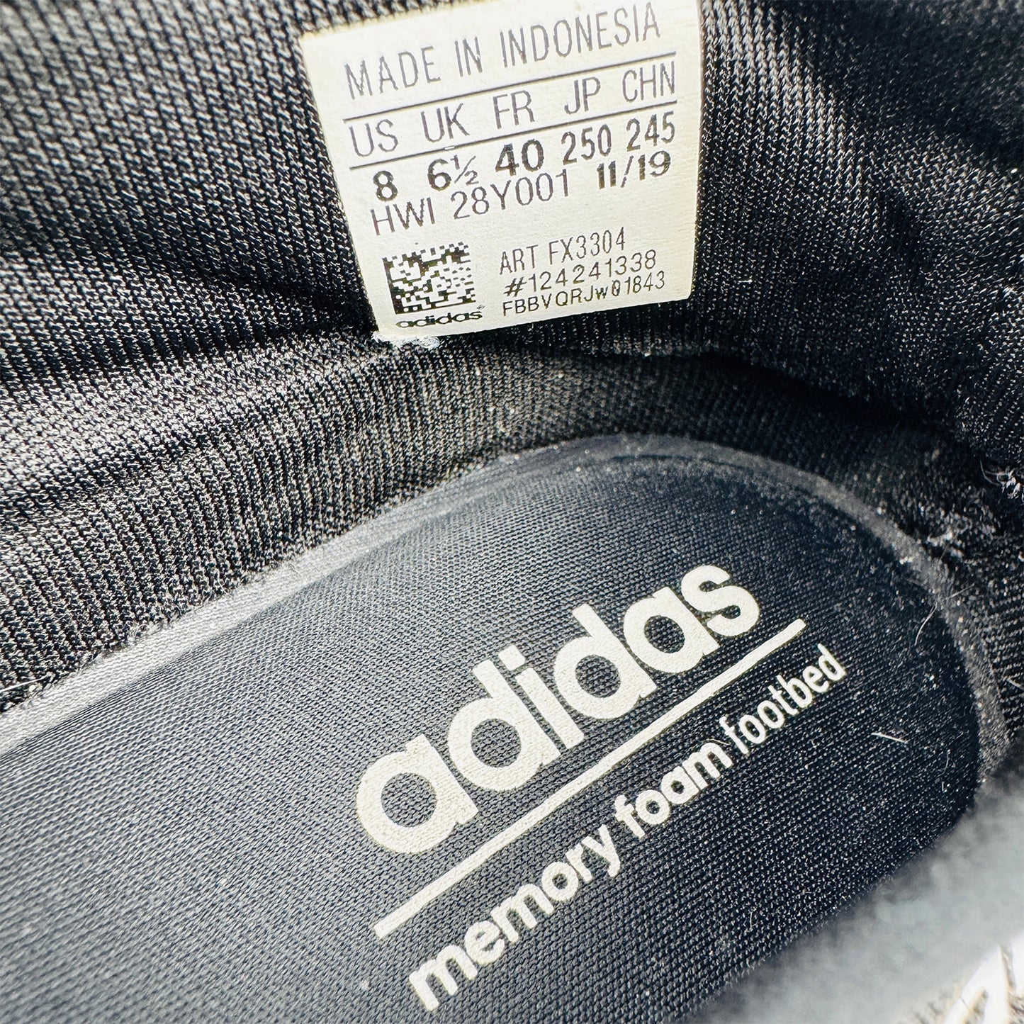 Adidas Lite Racer 'Core Black' Shoes (Size 40) - FX3304