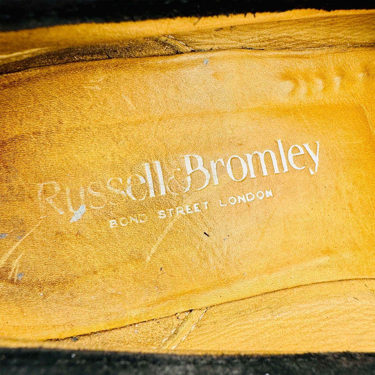 Russell & Bromley Buckle Black Suede Loafers (Size 41/41.5)