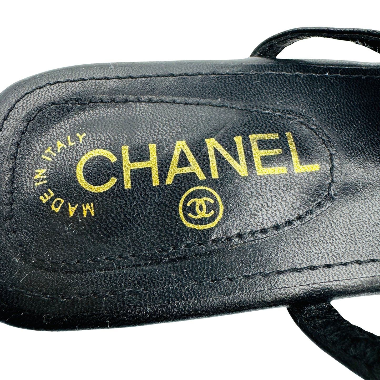 Chanel Women's 'Black Gold' Thong Sandals (Size 41)