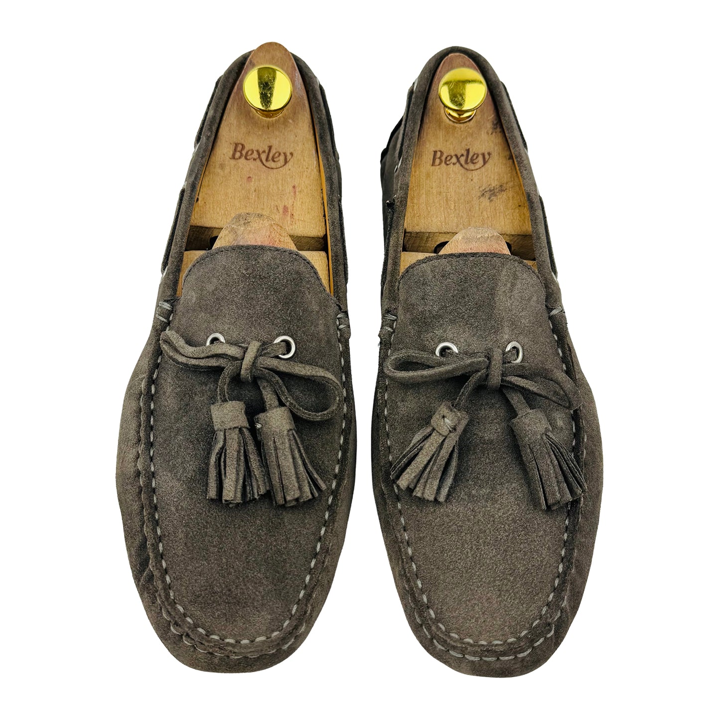 Zara Men's Brown Suede Tassel Loafers (Size 43)