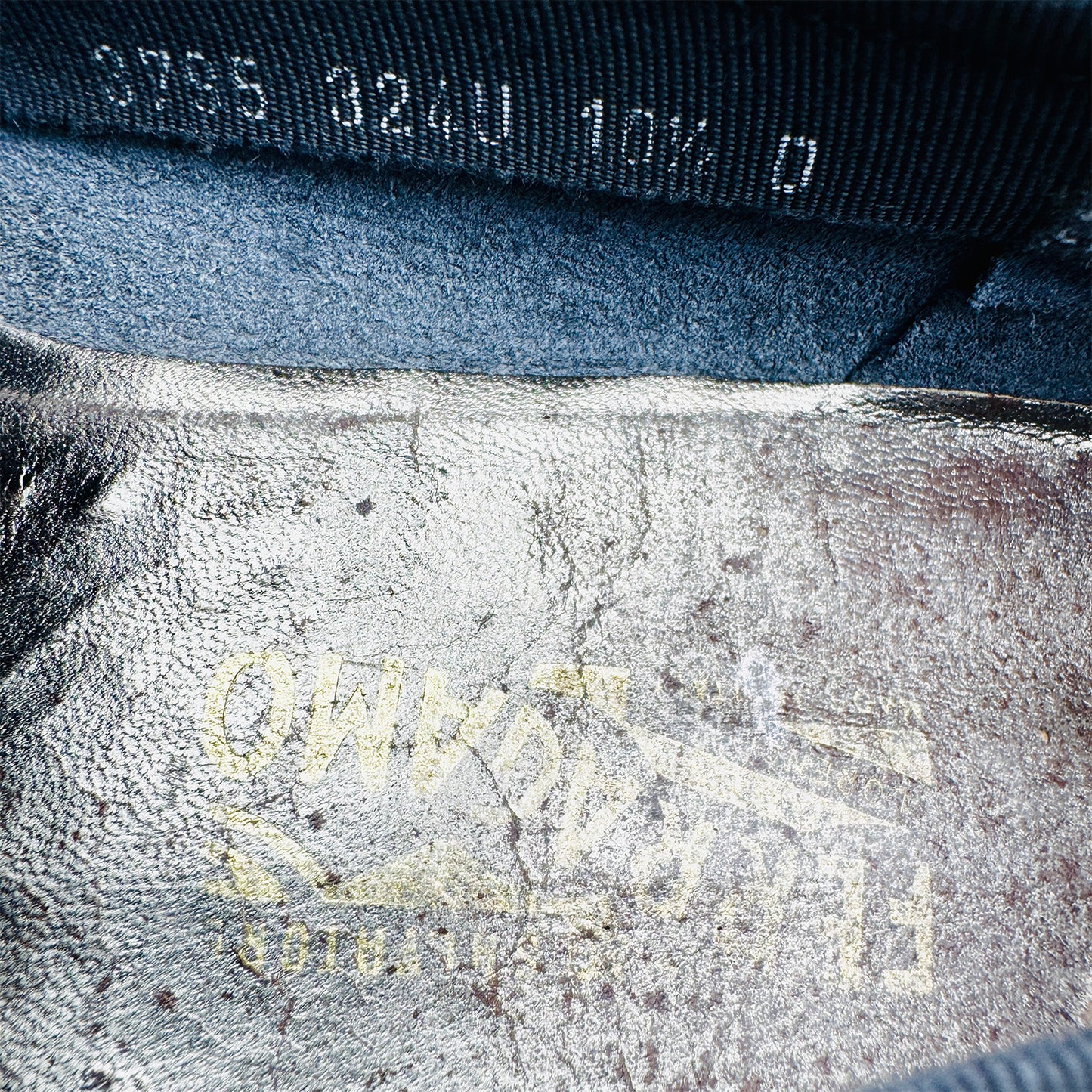 Inside Made, Size printing image of Salvatore Ferragamo Tuxedo Penny Loafers (Size 43)