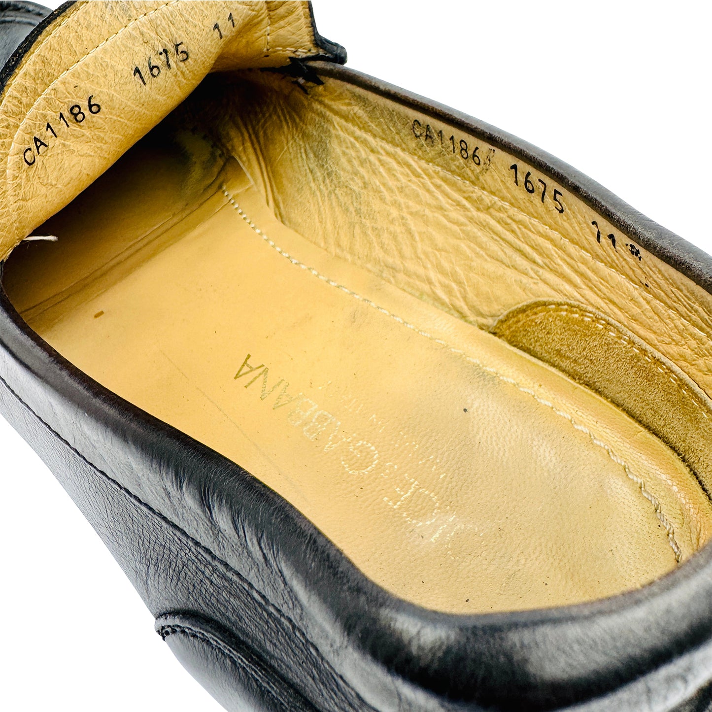 Dolce & Gabbana Men's Long Nose Bit Black Loafers (Size 46)