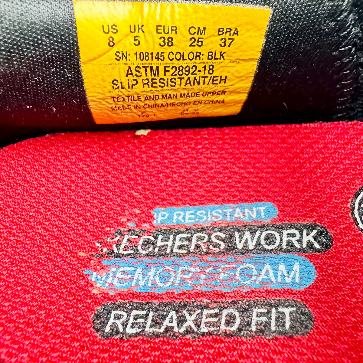 Skechers Work Relaxed Fit: BOBS Sport Squad Chaos SR Shoes (Size 38) - 108145 BLK