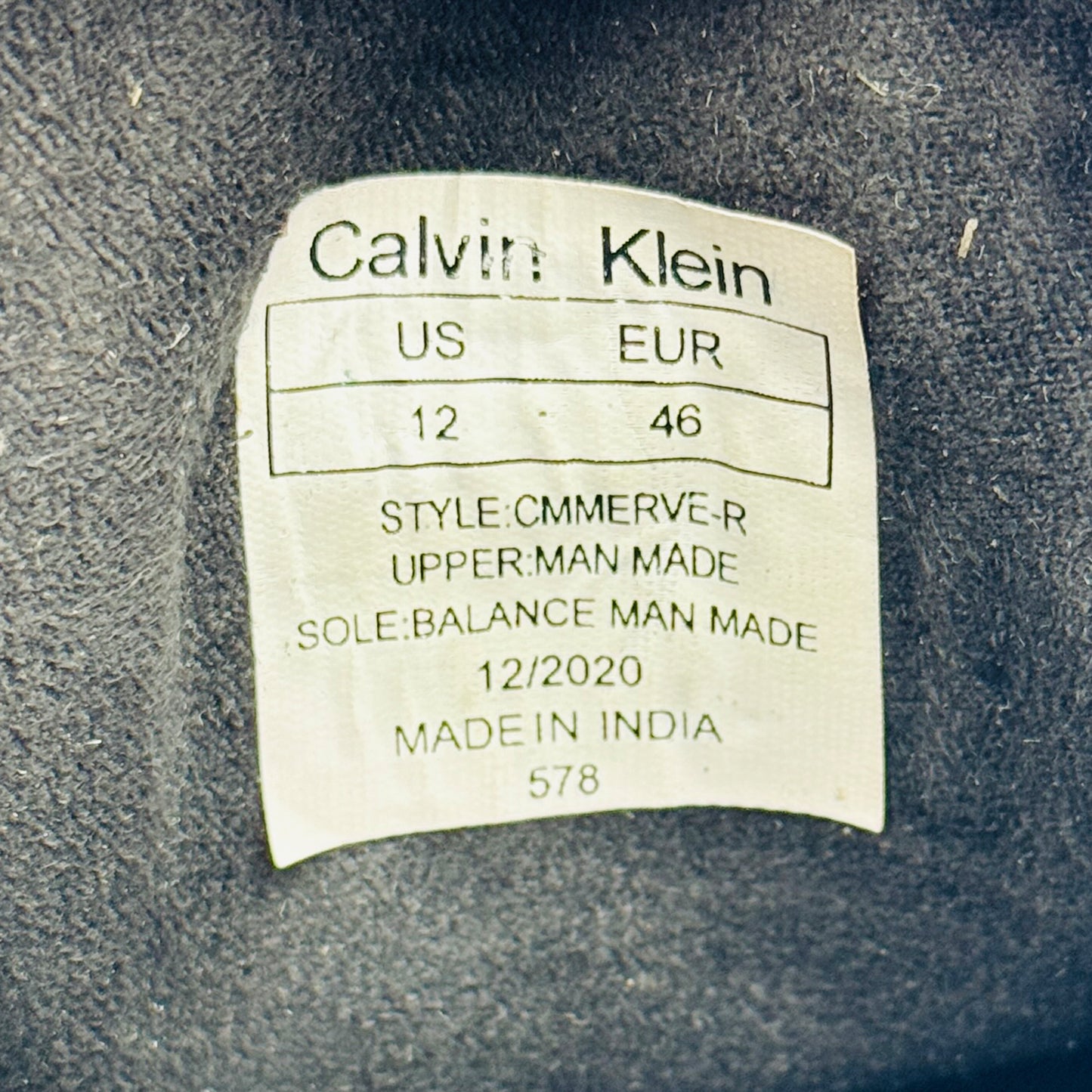 Calvin Klein Merver Black Pebbled Leather Loafers (Size 45.5/46) - CMMERVE-R