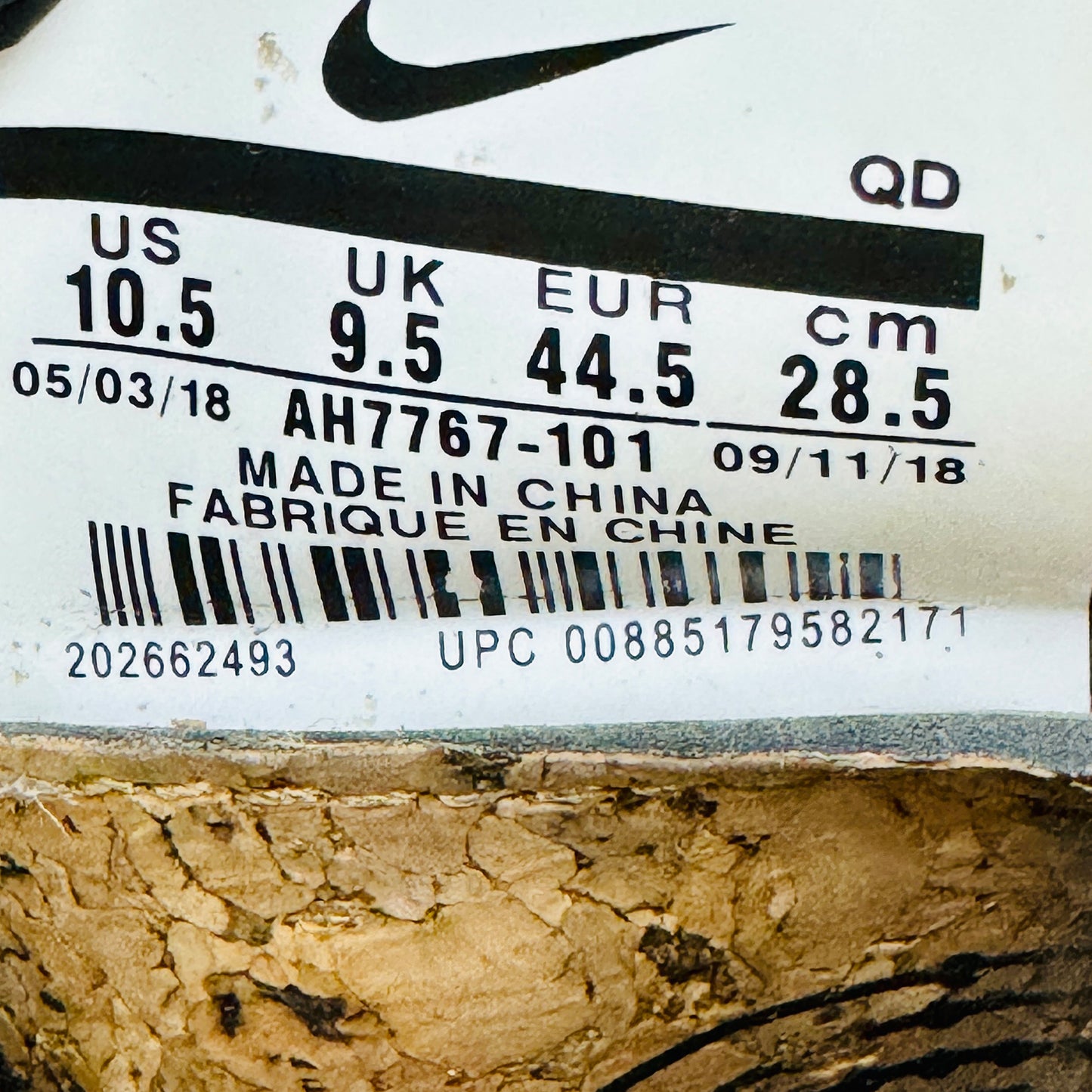 Nike x Tom Sachs Mars Yard Shoes (Size 44.5) - AH7767-101