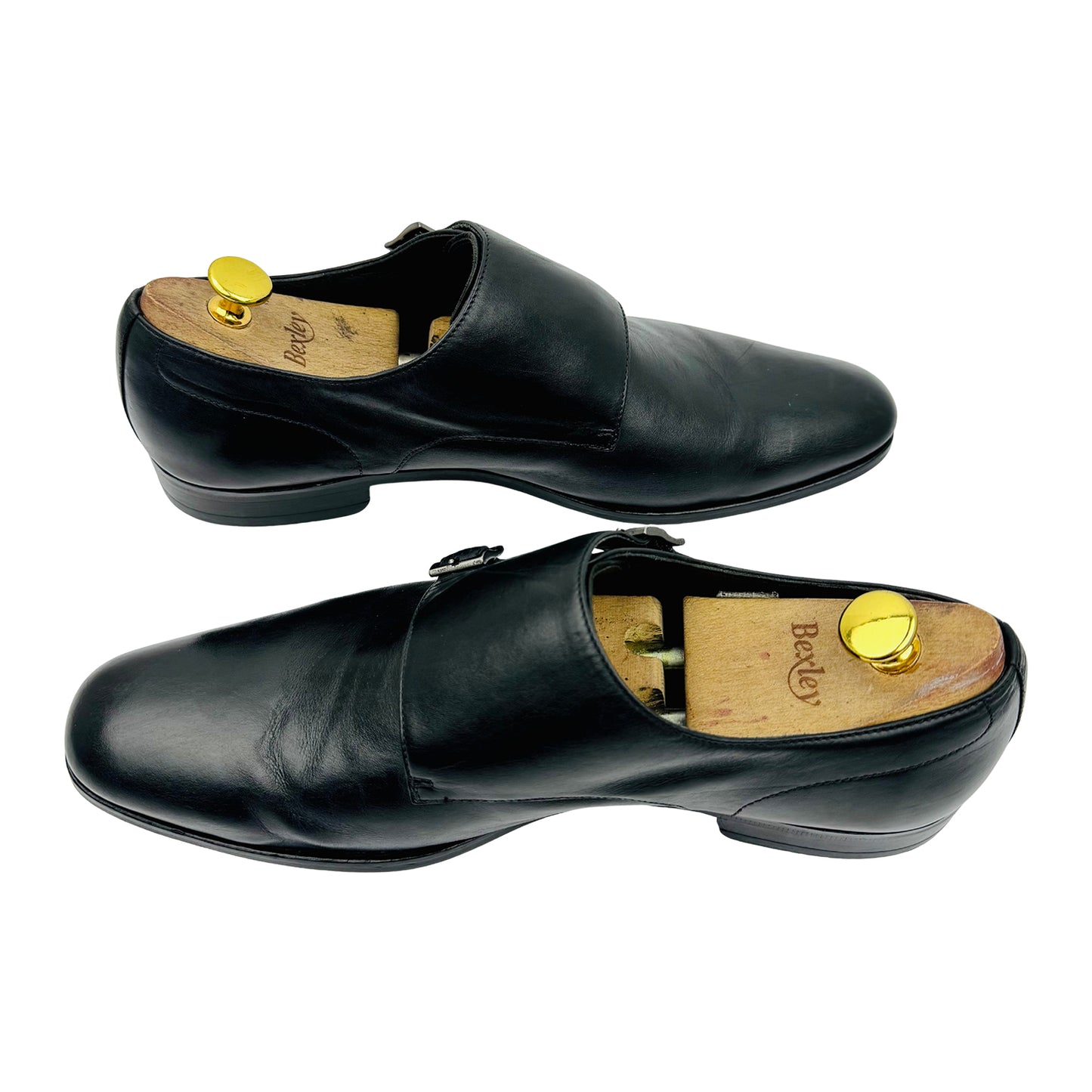 Boss Leather Double Monk Strap Shoes (Size 43.5/44) - 50246576
