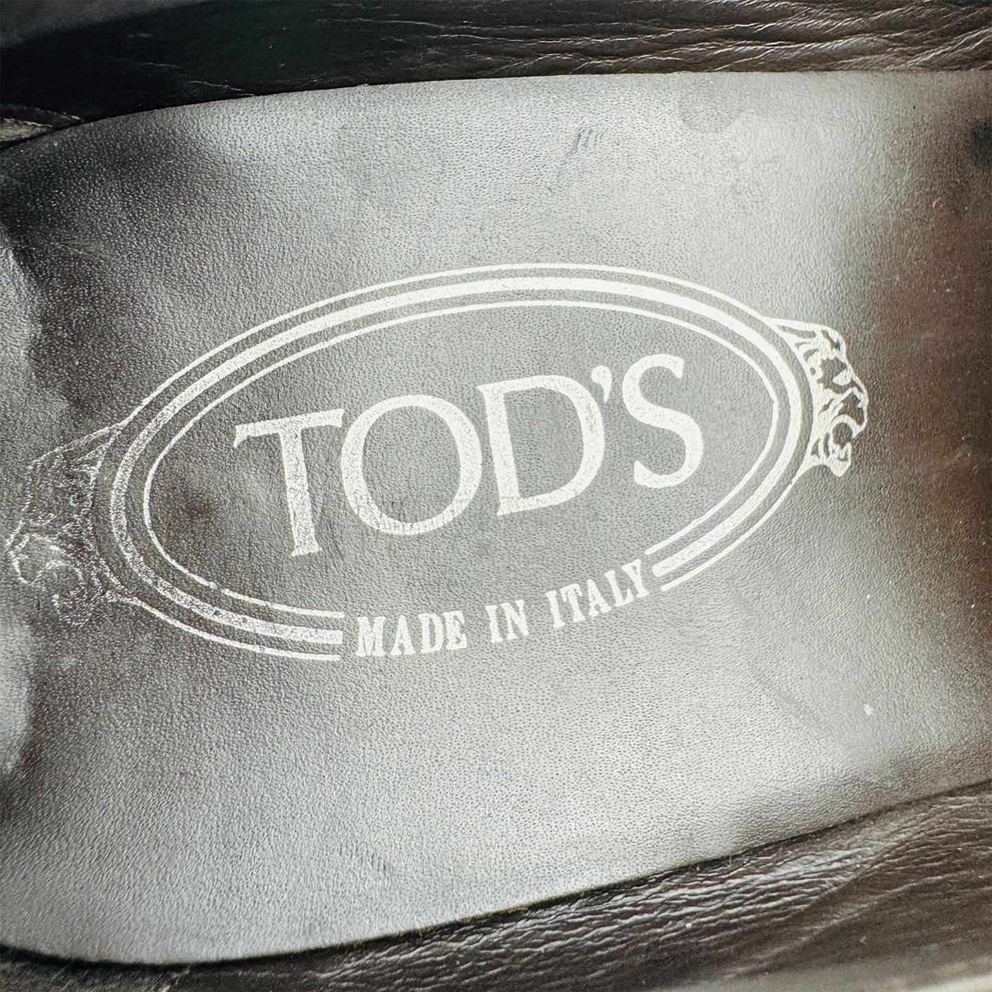 Inside Sole Brand, Made printing image of Tod's Men's Brown Leather Loafers (Size 42.5/43)