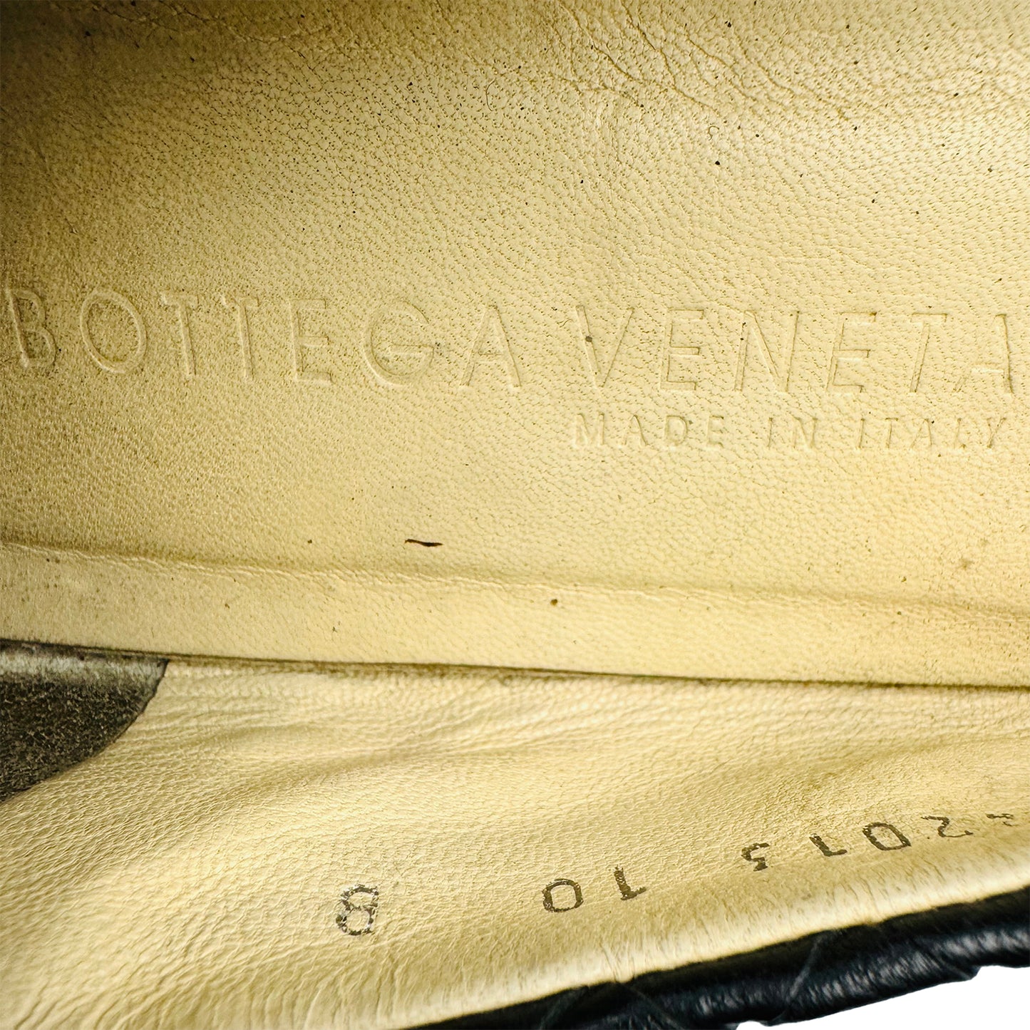 Bottega Veneta Black Leather Peep Toe Flats (Size 40)