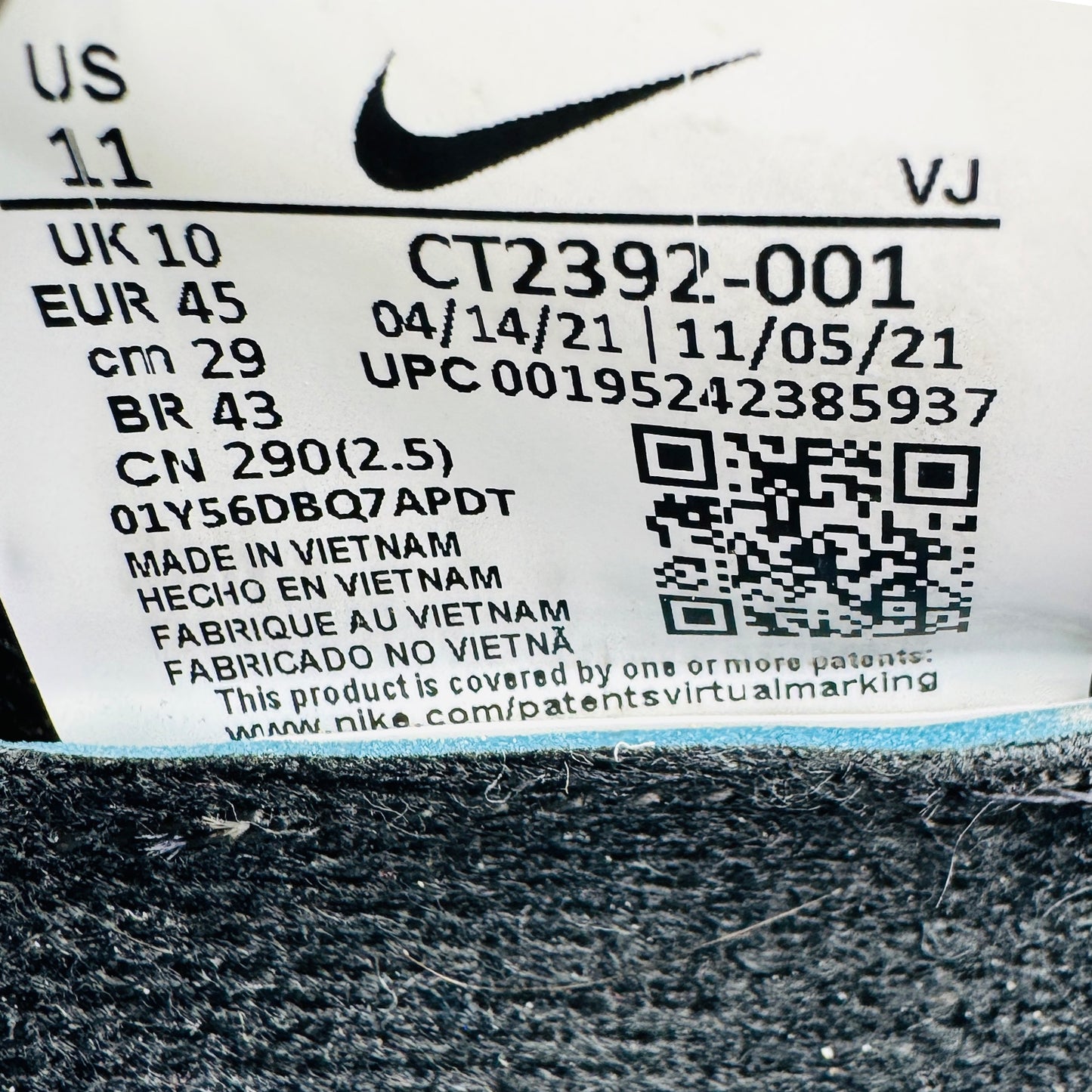 Nike Men's Zoom Fly 4 'Black White' Shoes (Size 45) - CT2392-001