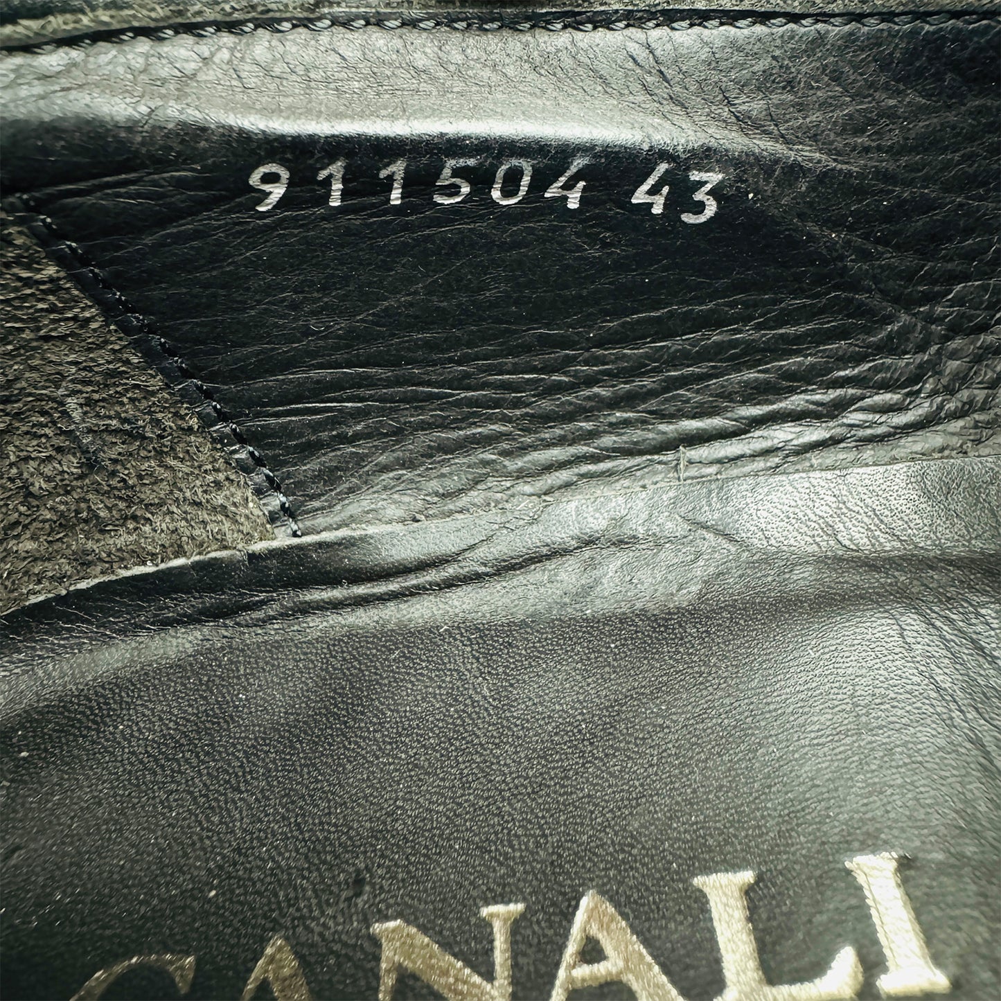 Canali Men's Black Leather Penny Loafers (Size 43)