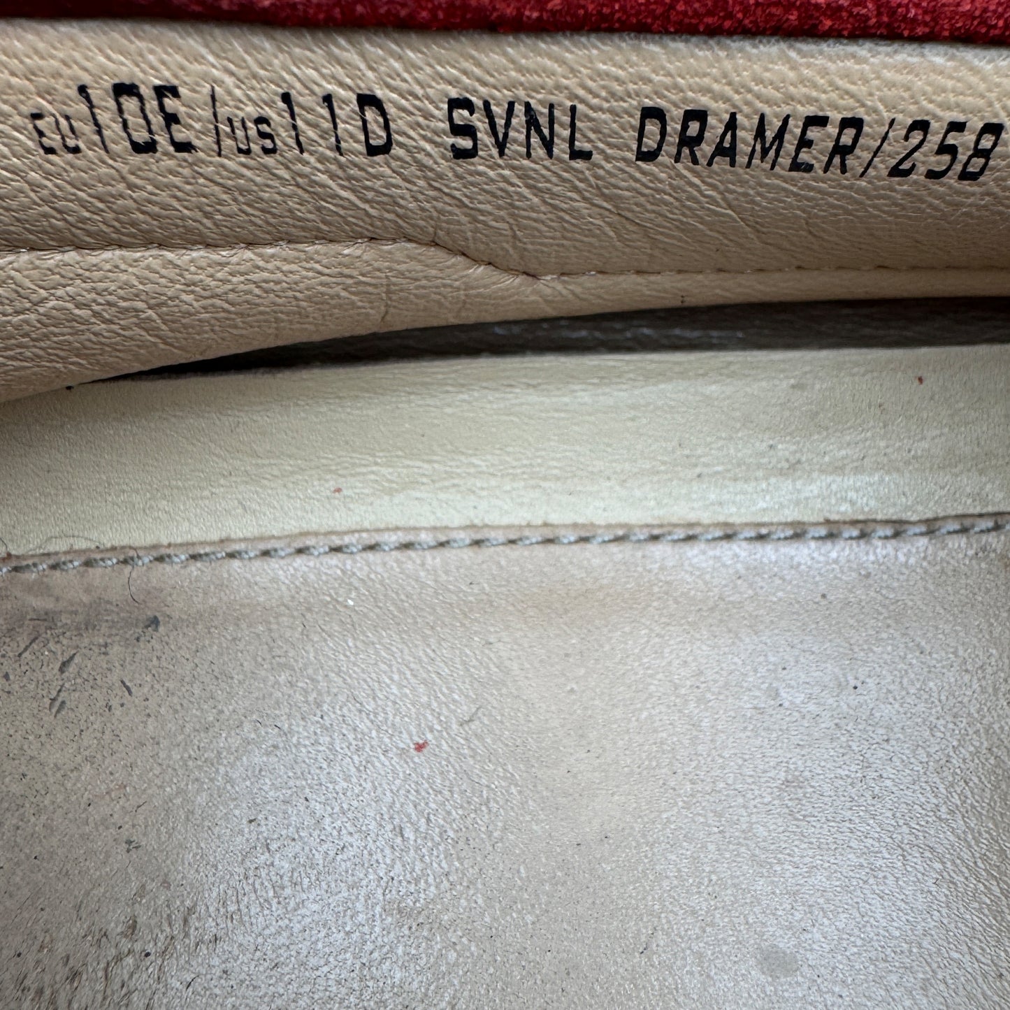 Bally Men's Red Dramer Suede Loafers (Size 44/44.5)