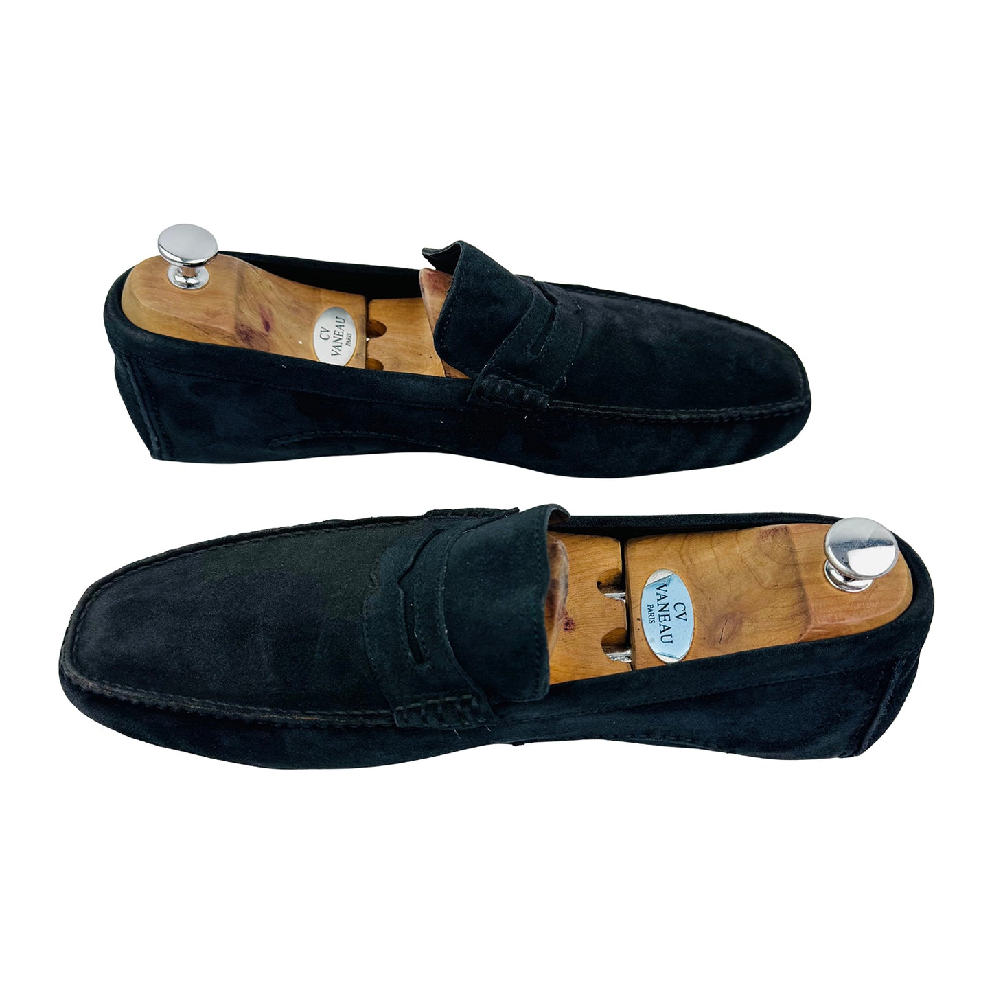 Bally Lefini Suede Leather Black Loafer (Size 44/44.5)