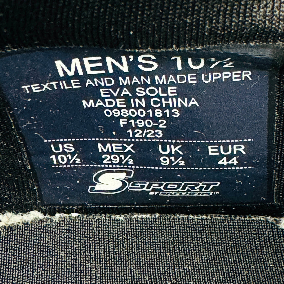 Skechers S Sport Brennen 2.0 Black Shoes (Size 44)