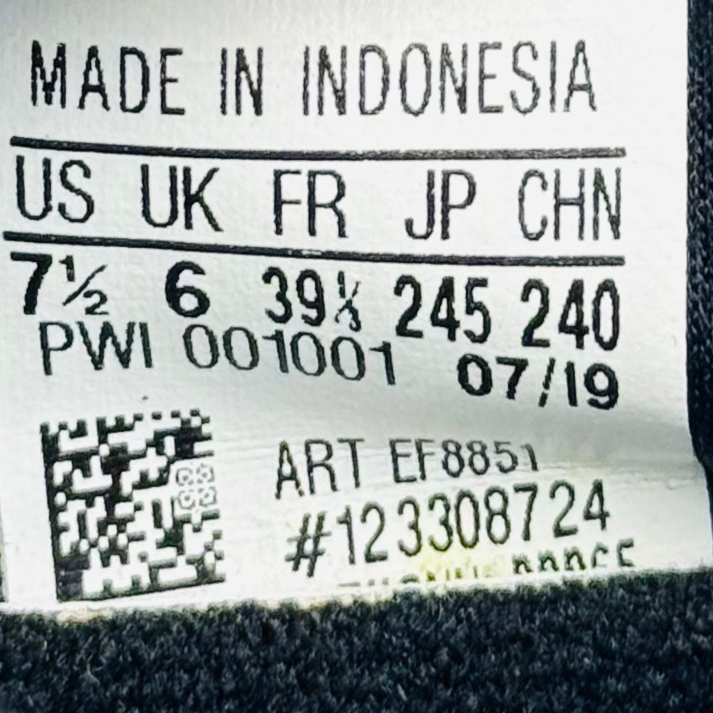 Adidas Astrarun 'Core Black' Shoes (Size 39.5) - EF8851