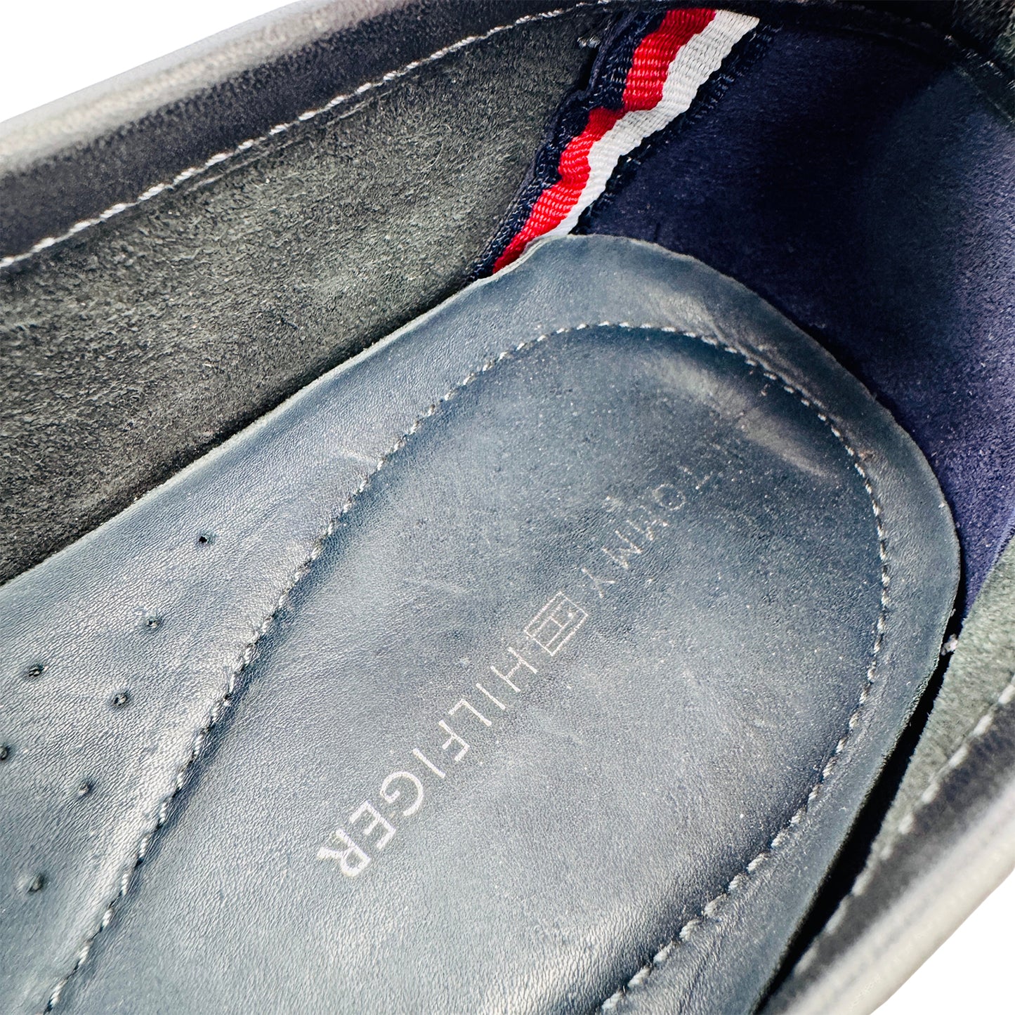 Tommy Hilfiger Men's Black Leather Bit Loafers (Size 44)
