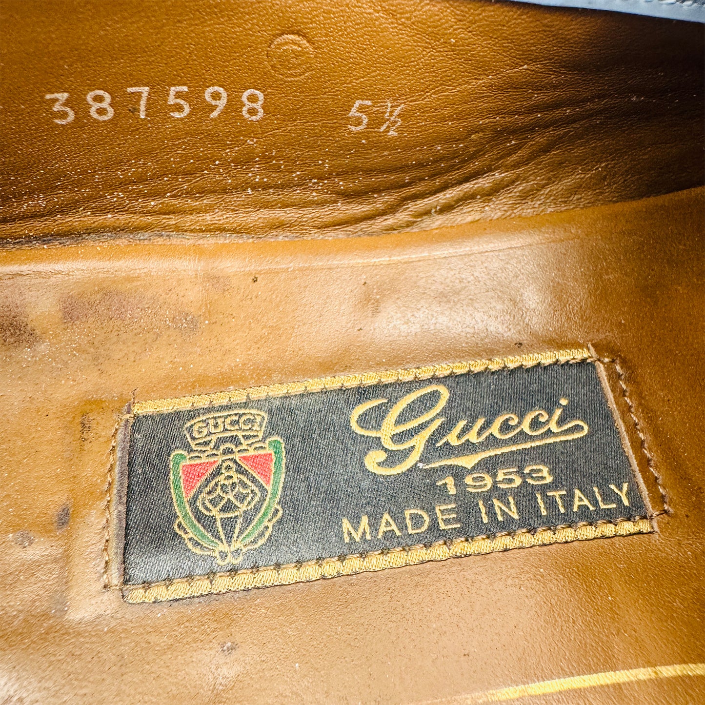 Gucci Men's Horsebit 1953 Patent Leather Loafers (Size 38.5/39) - 387598