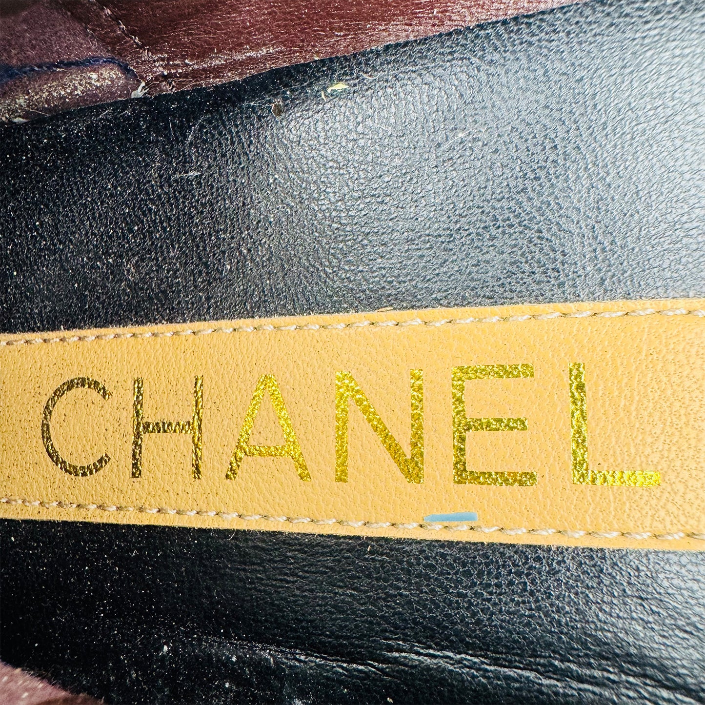 Chanel 'Black Gold' Cap Toe Ballet Flats (Size 39)