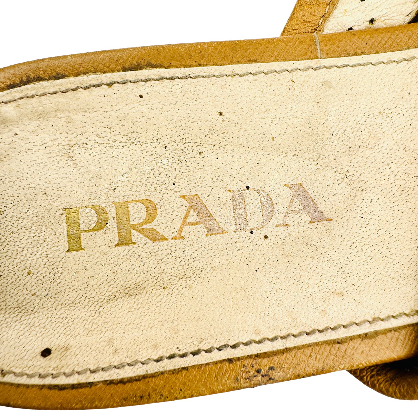 Prada Brown Leather Thong Sandal Slippers (Size 40)