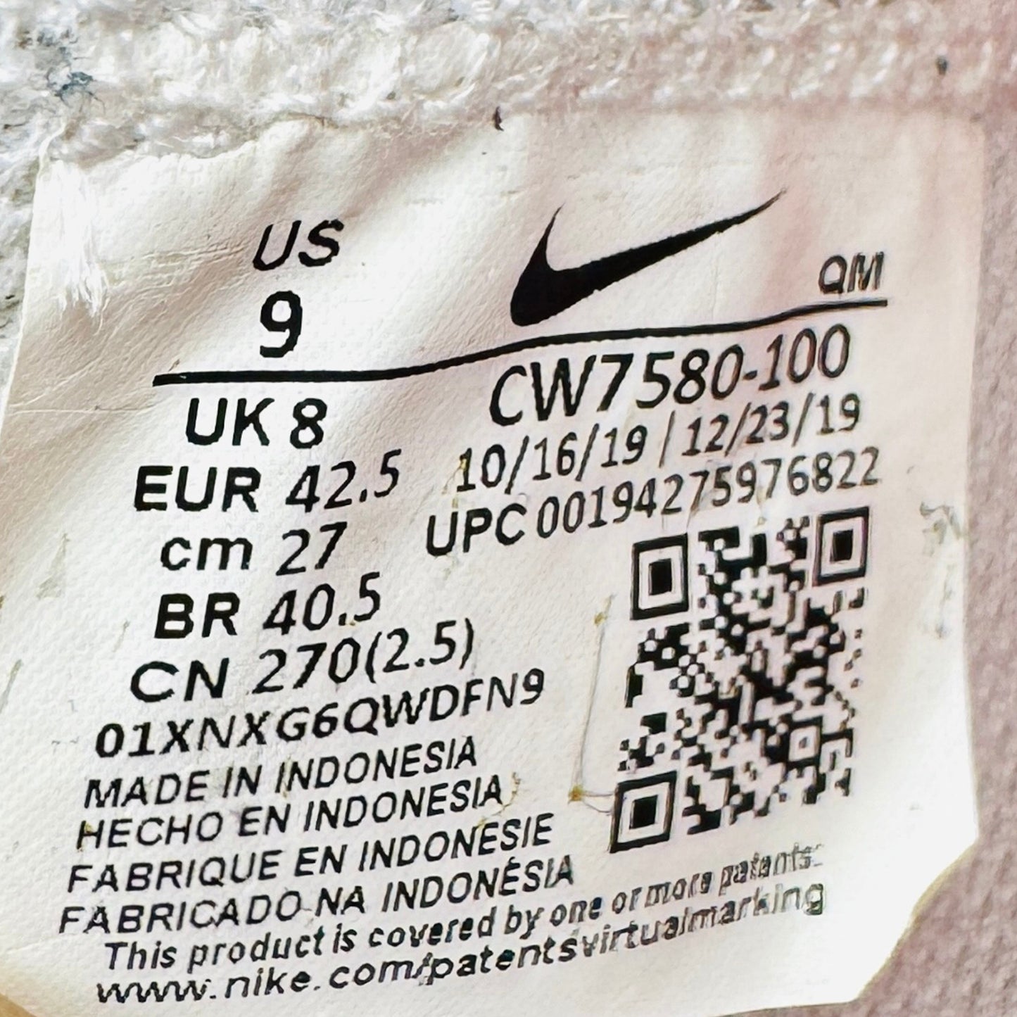 Nike Men's Blazer Mid 77 Sneakers (Size 42.5) - CW7580-100