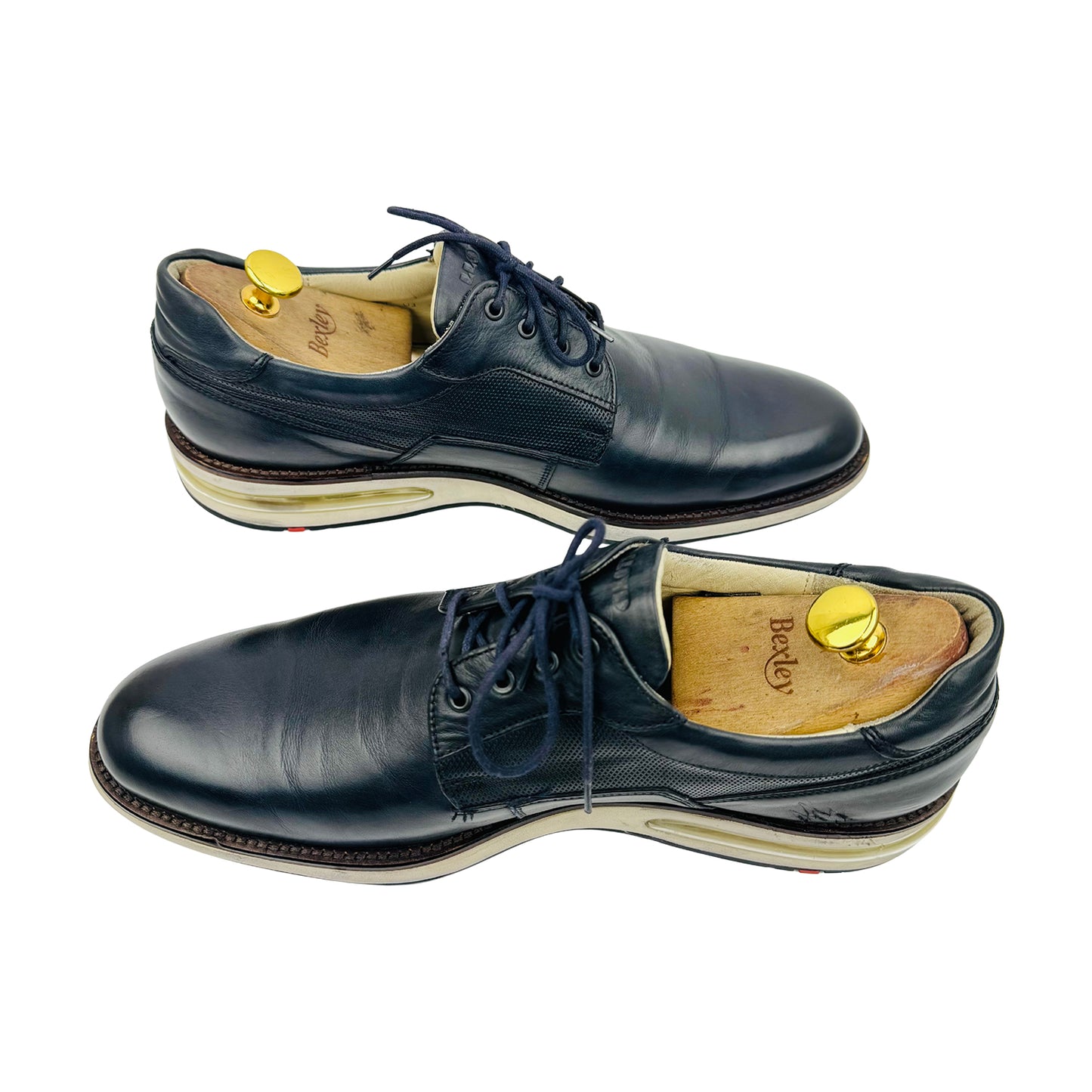 LLOYD Men's Andy Black Leather Shoes (Size 43/43.5)