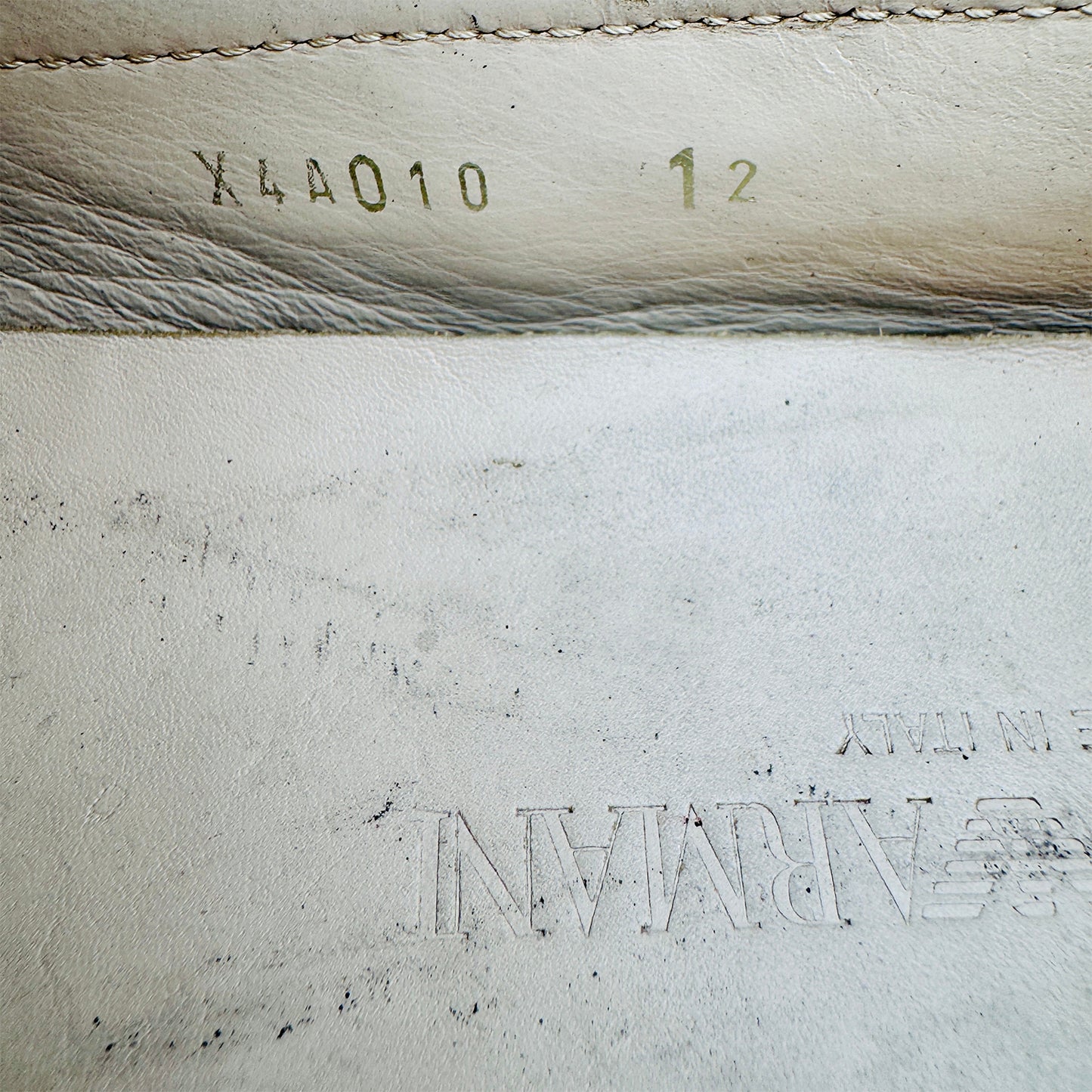 Emporio Armani Men's Grain Leather Brown Moccasins (Size 46.5/47)