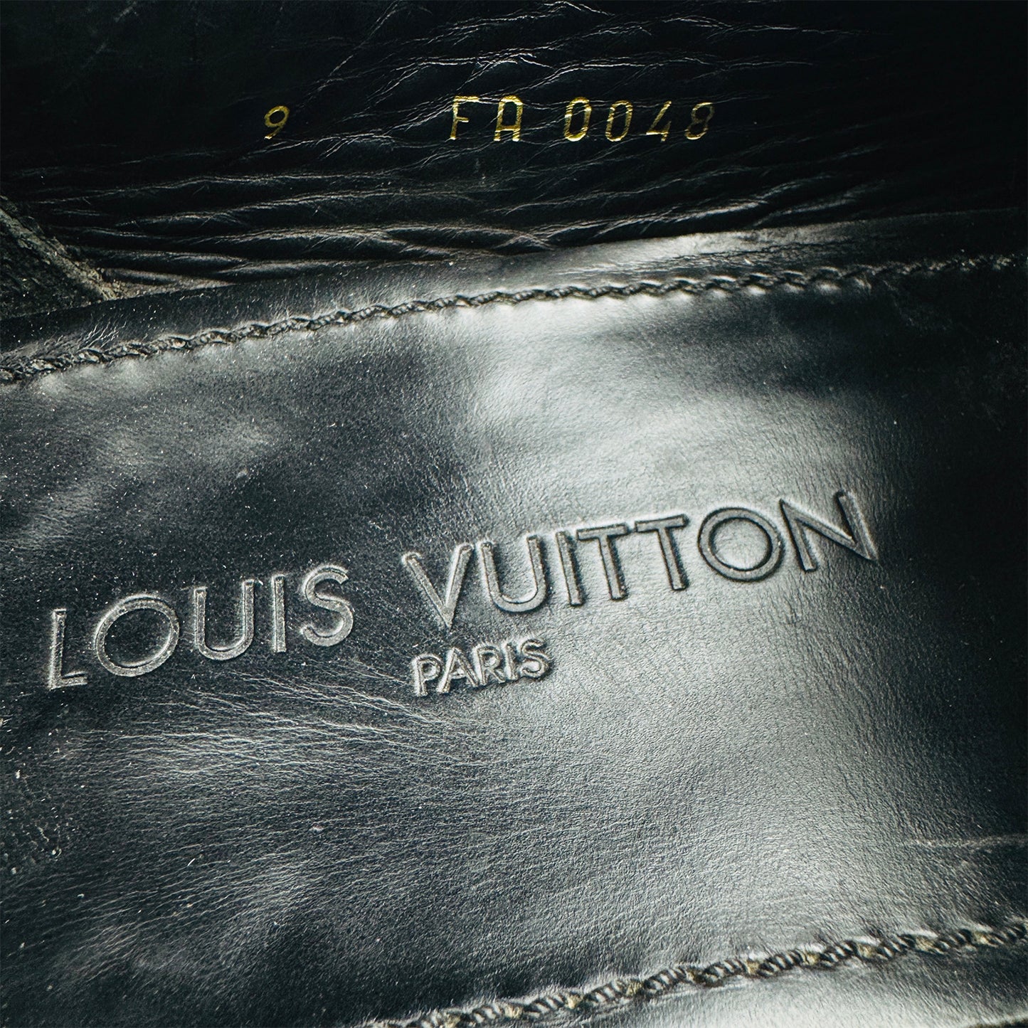 Louis Vuitton Black Damier Infiniti Embossed Leather Loafers (Size 43)
