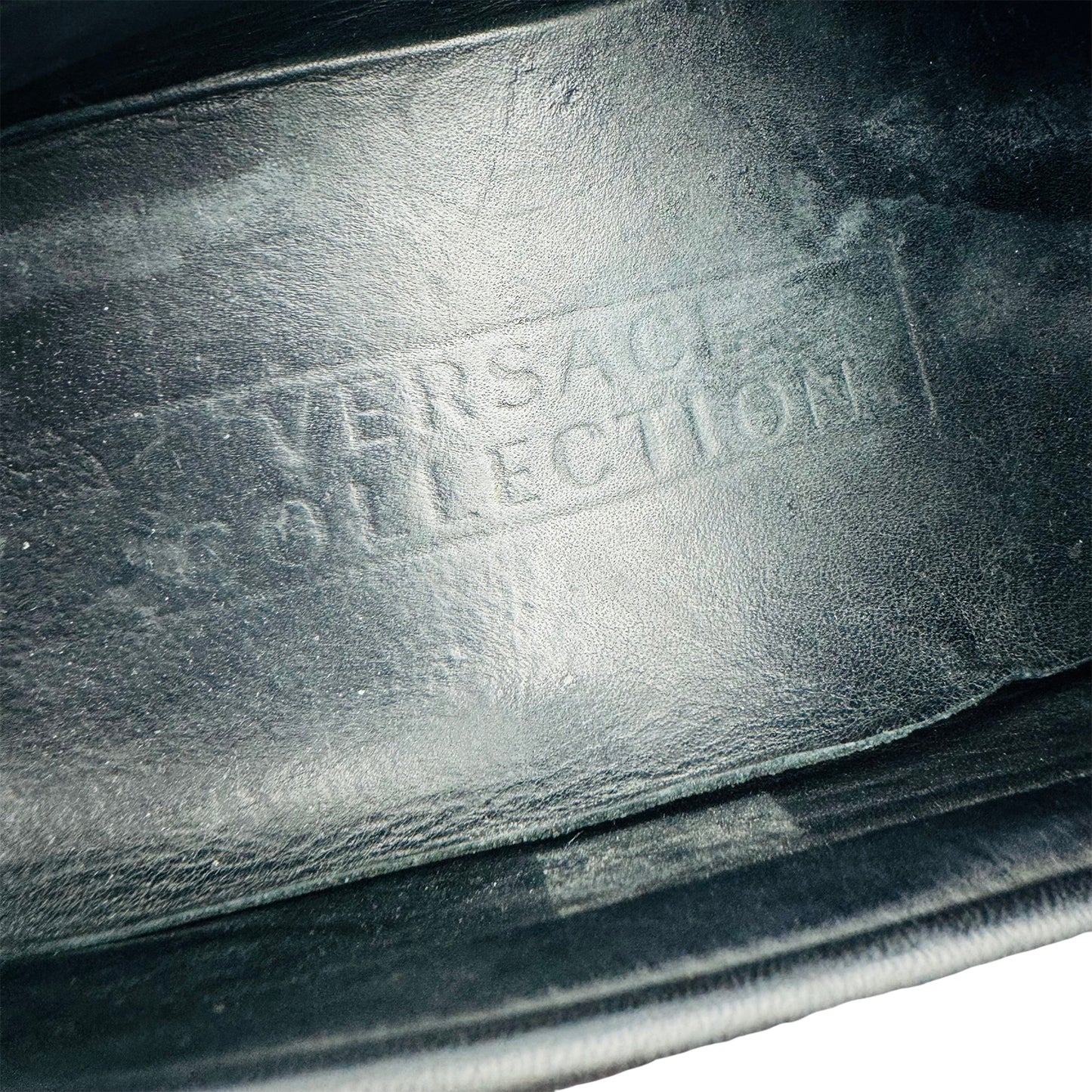 Versace V-Logo Bit Driver Black Loafer (Size 41/42)