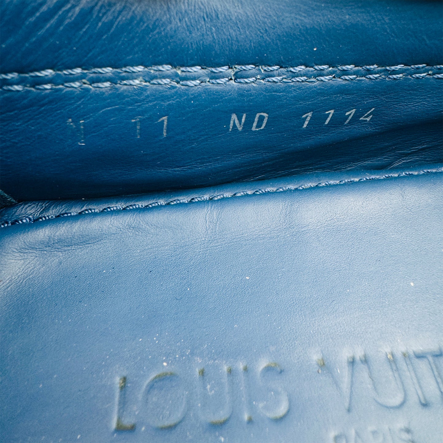 Louis Vuitton Men's Blue Suede Driving Loafers (Size 45)