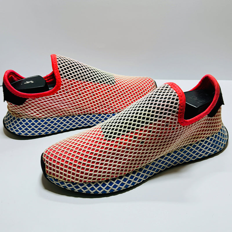 Adidas Deerupt Runner Shoes (Red, Blue) - CQ2624