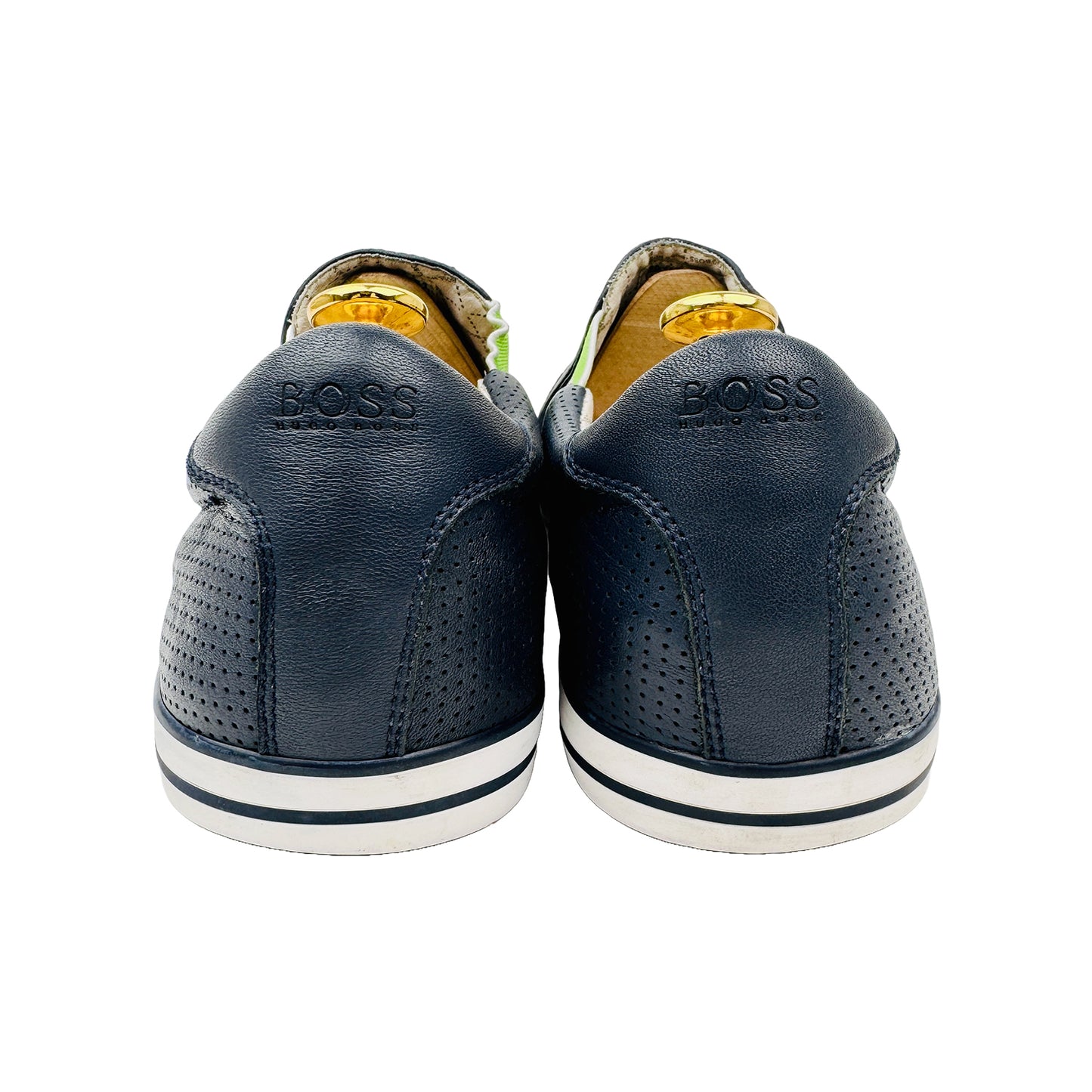 Back Image of Hugo Boss Men's Blue Sneaker Style Slip On Shoes (Size 42.5)