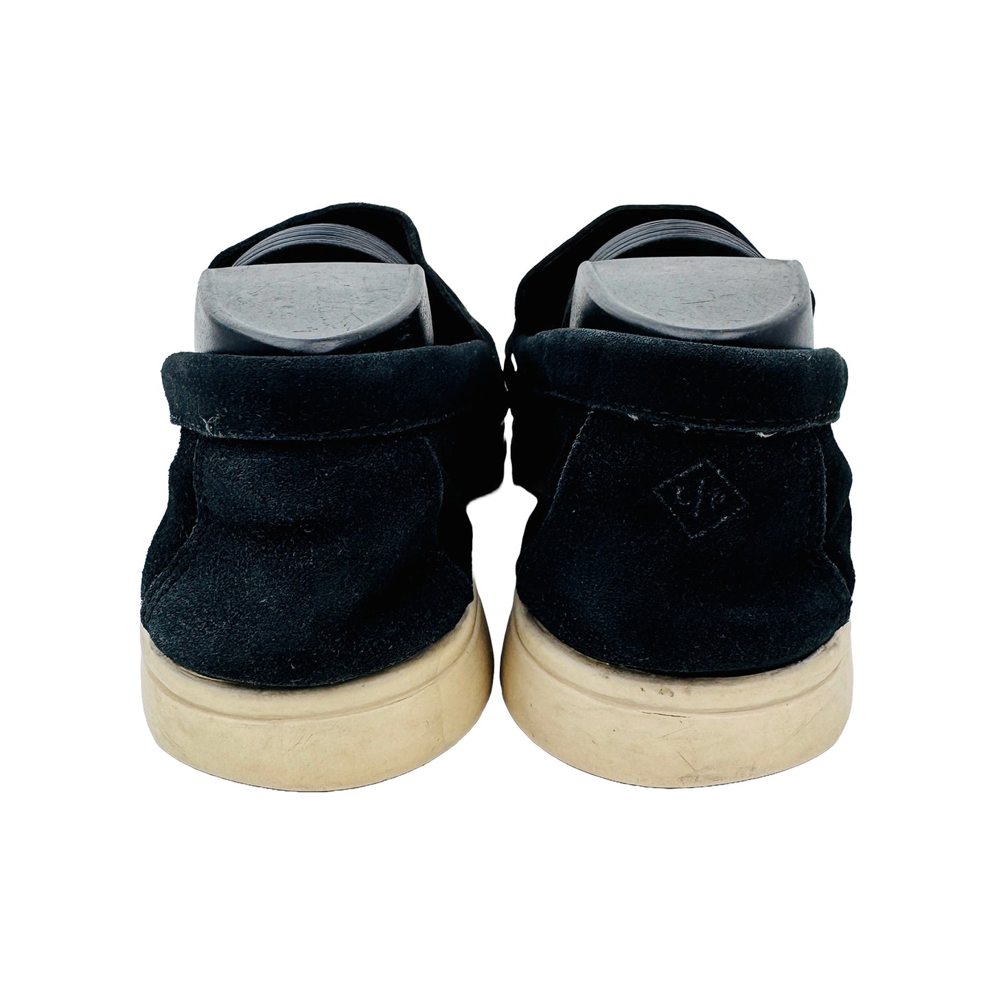 Back Image of Loro Piana Summer Walk Black Loafers (Size 38)