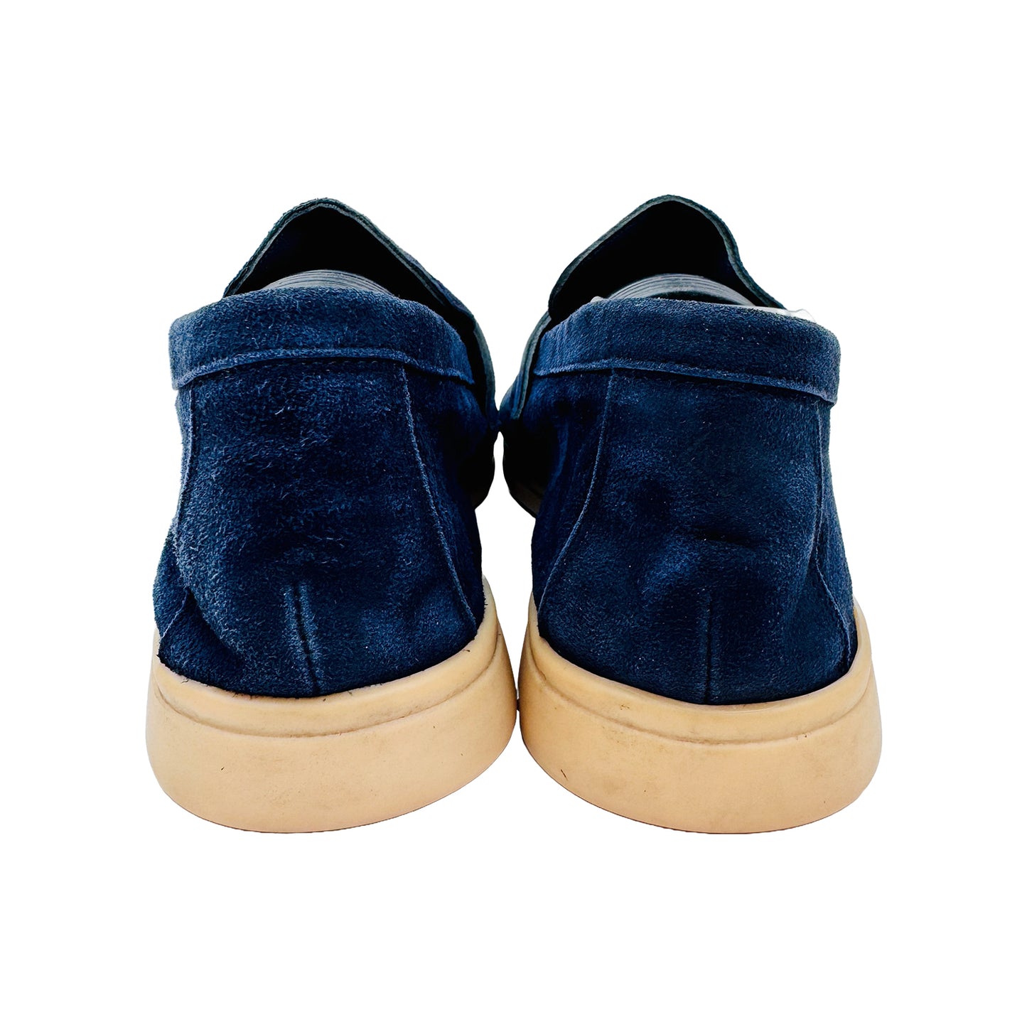 Back Image of Loro Piana Summer Walk Dark Blue Loafers (Size 39)