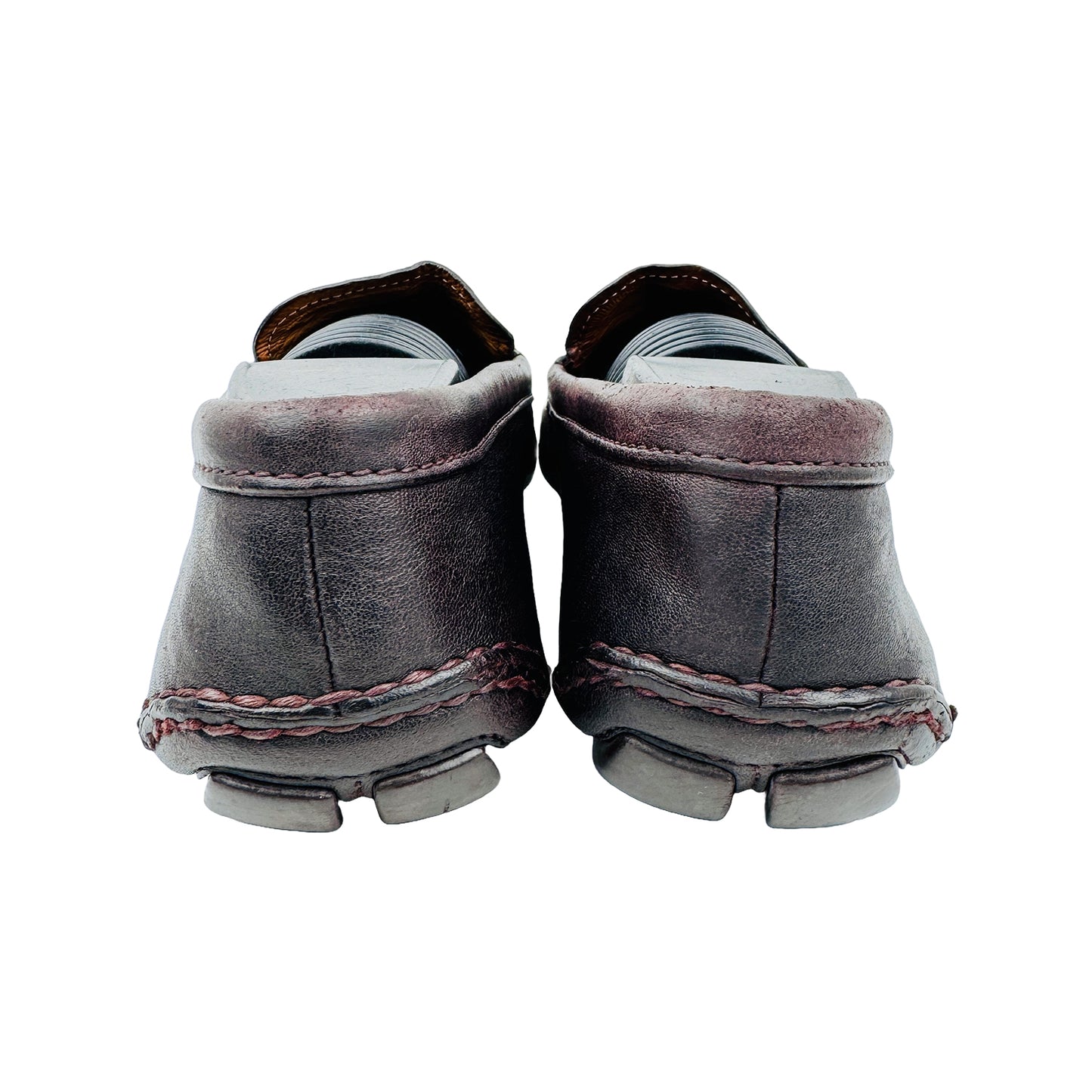 Back Image of Prada Men's Brown Leather Loafers (Size 42/42.5)