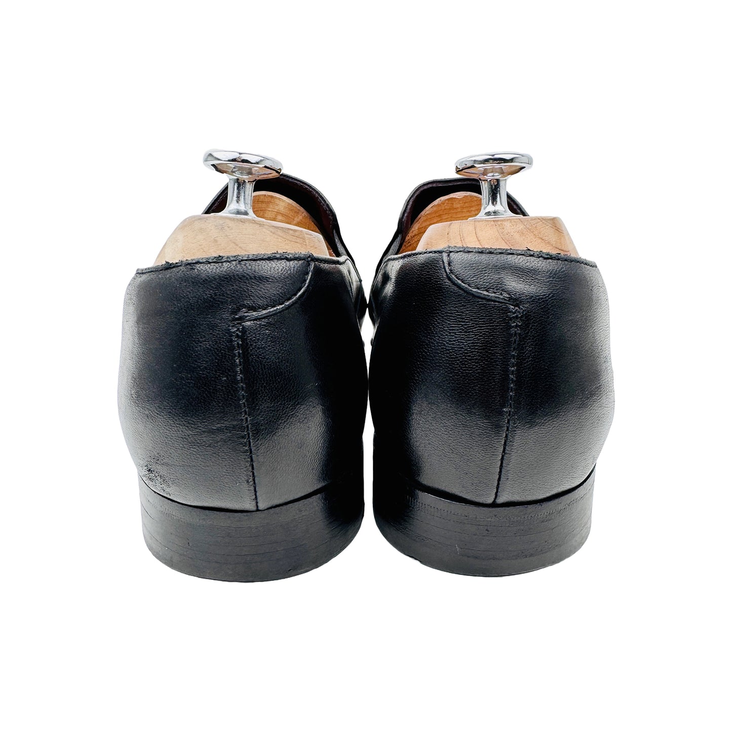Back Image of Valentino Garavani Leather Black Loafers (Size 43/43.5) 16828