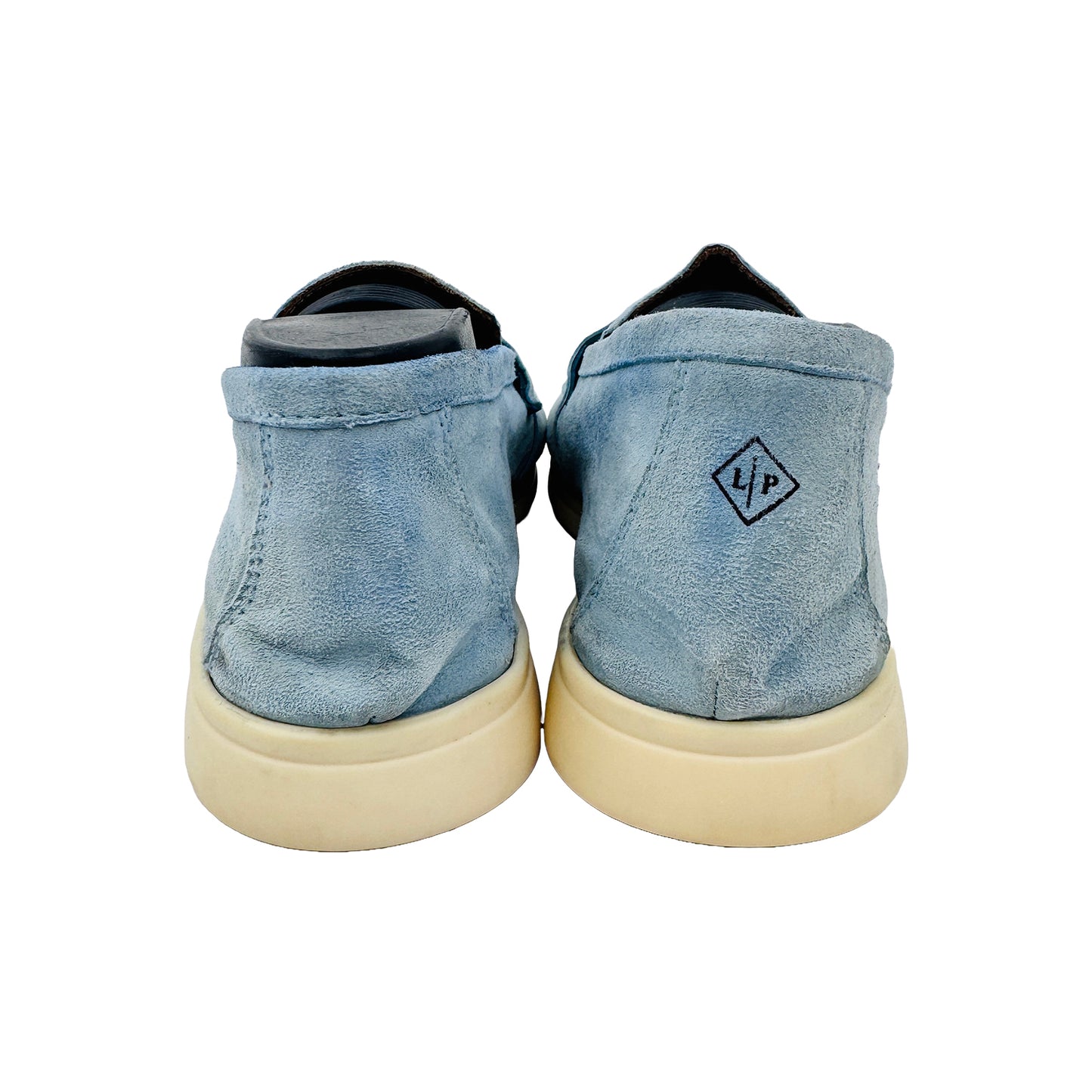 Back SIde image of Loro Piana Summer Walk Blue Loafers (Size 39)