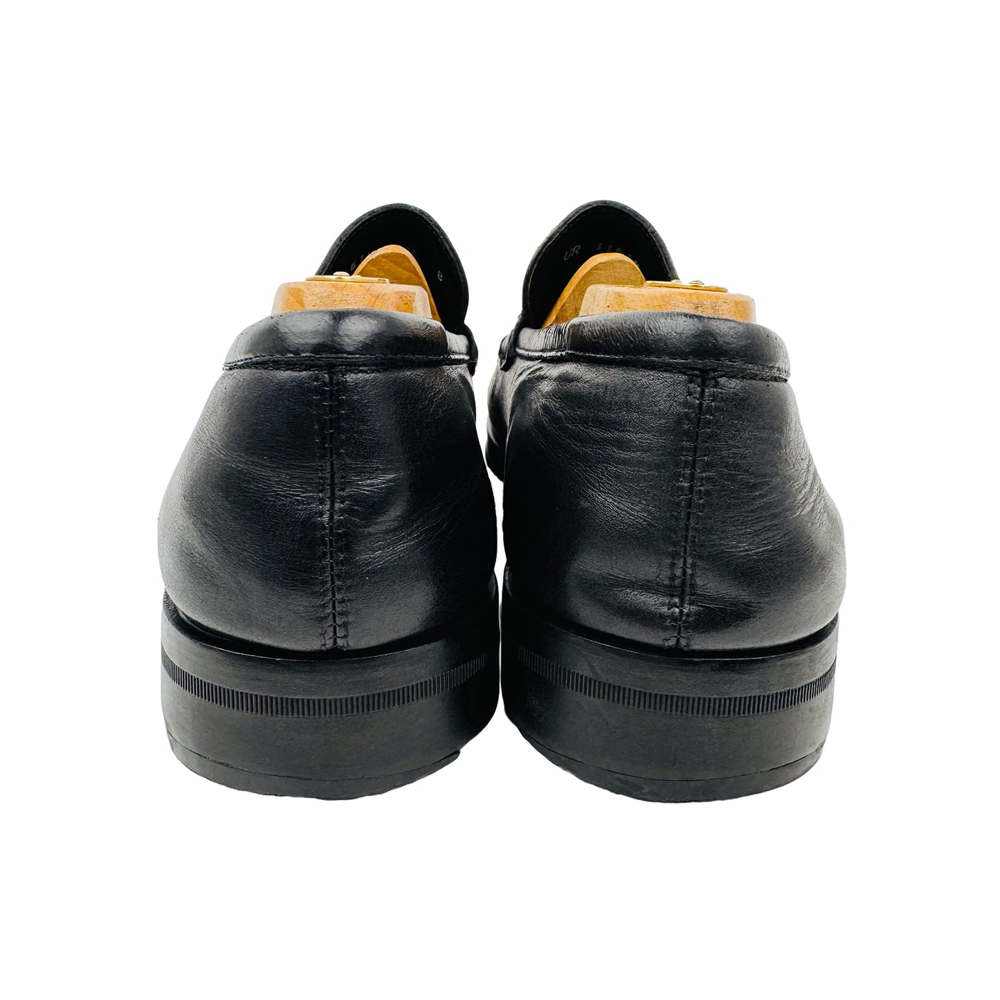 Back Side image of Salvatore Ferragamo Men's Black Leather Loafers (Size 42.5/43)