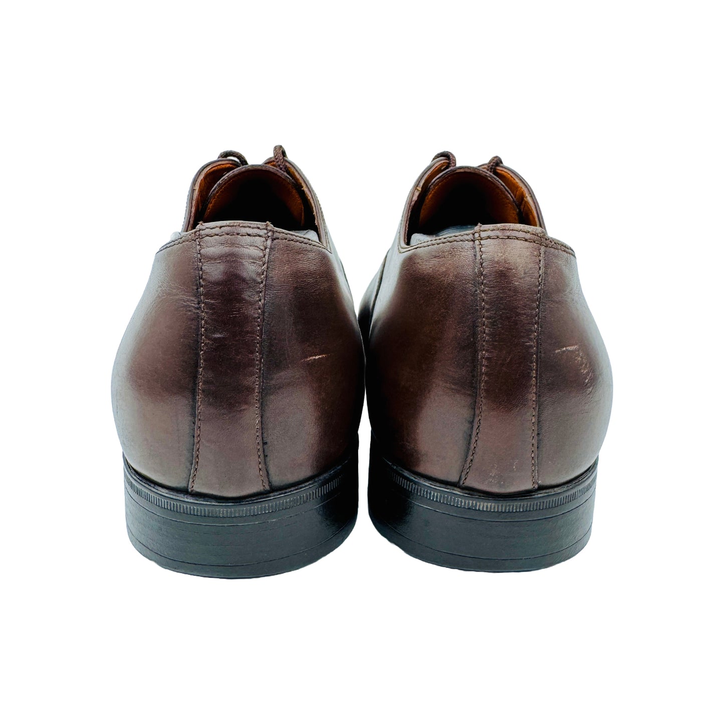 Back Side image of Santoni Men's Brown Oxford Shoes - MUSD02055SMOICLBS47