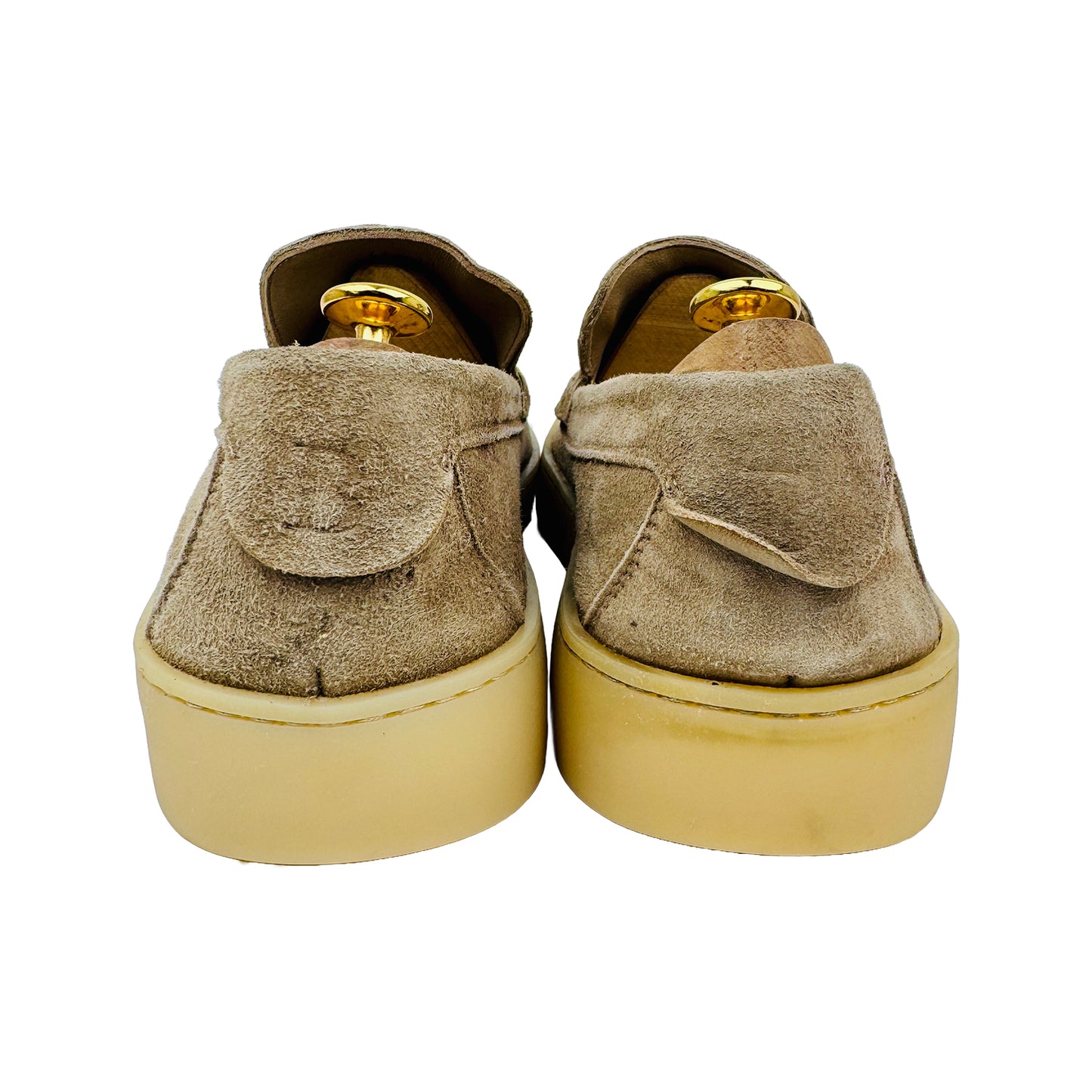 Back image of Boggi Milano Men's Beige Stratus Suede Loafers