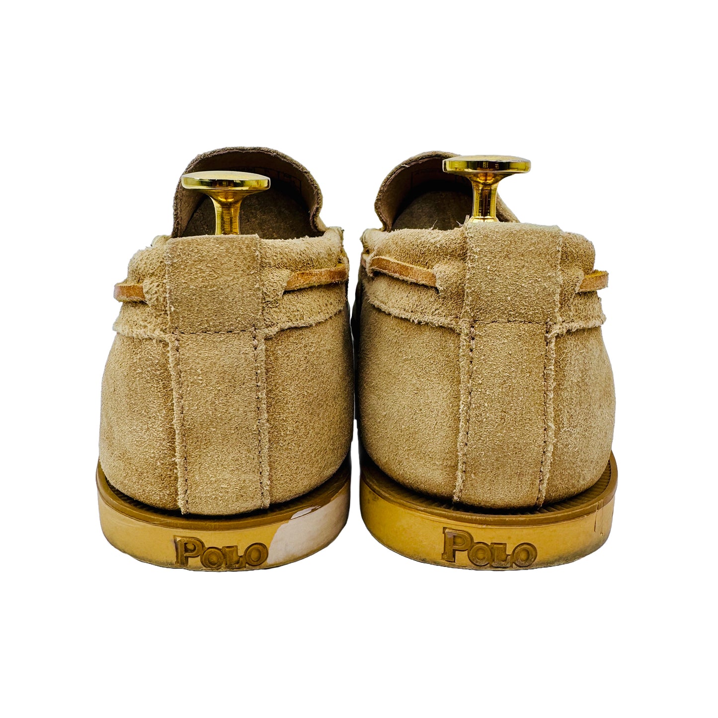 Back image of Ralph Lauren Men's Suede Mustard Loafers