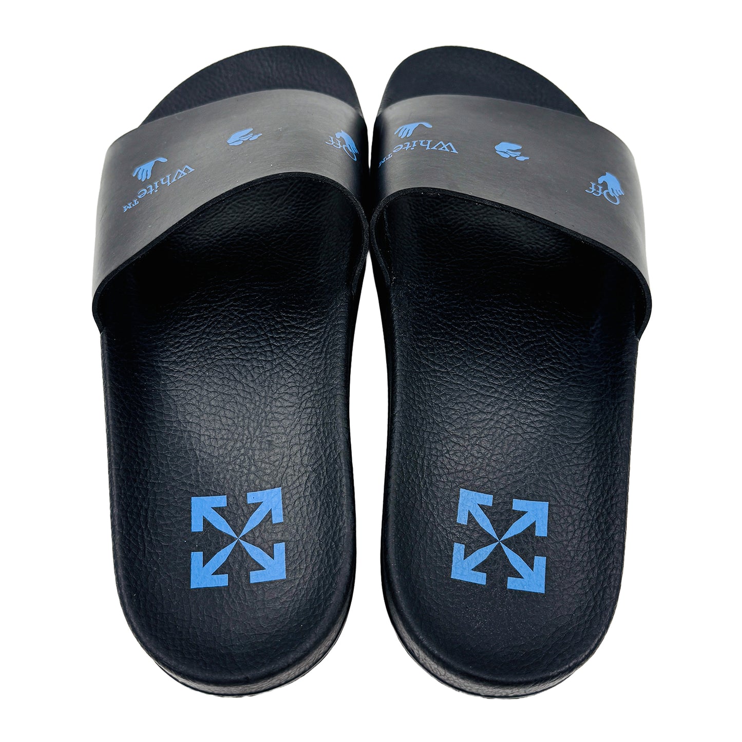 Back side image of Off-White Black Logo Slides (Size 40/41) OMIC001R21MAT0011045