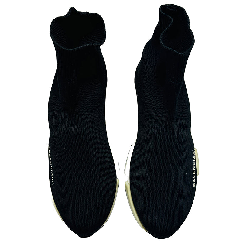 Balenciaga Women's Speed Trainer High Top Black Shoes